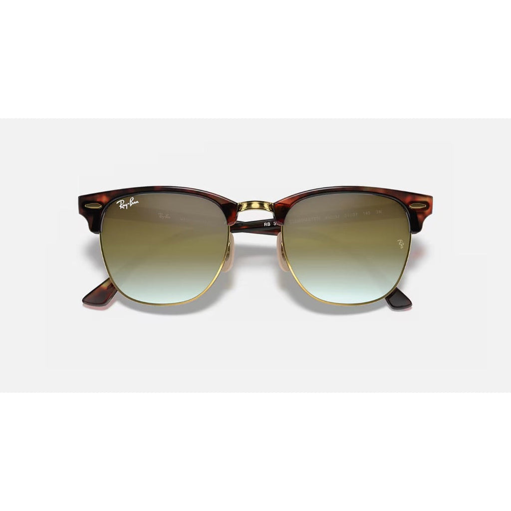 RAYBAN - CLUBMASTER | Tortoise w/ Green Flash Gradient