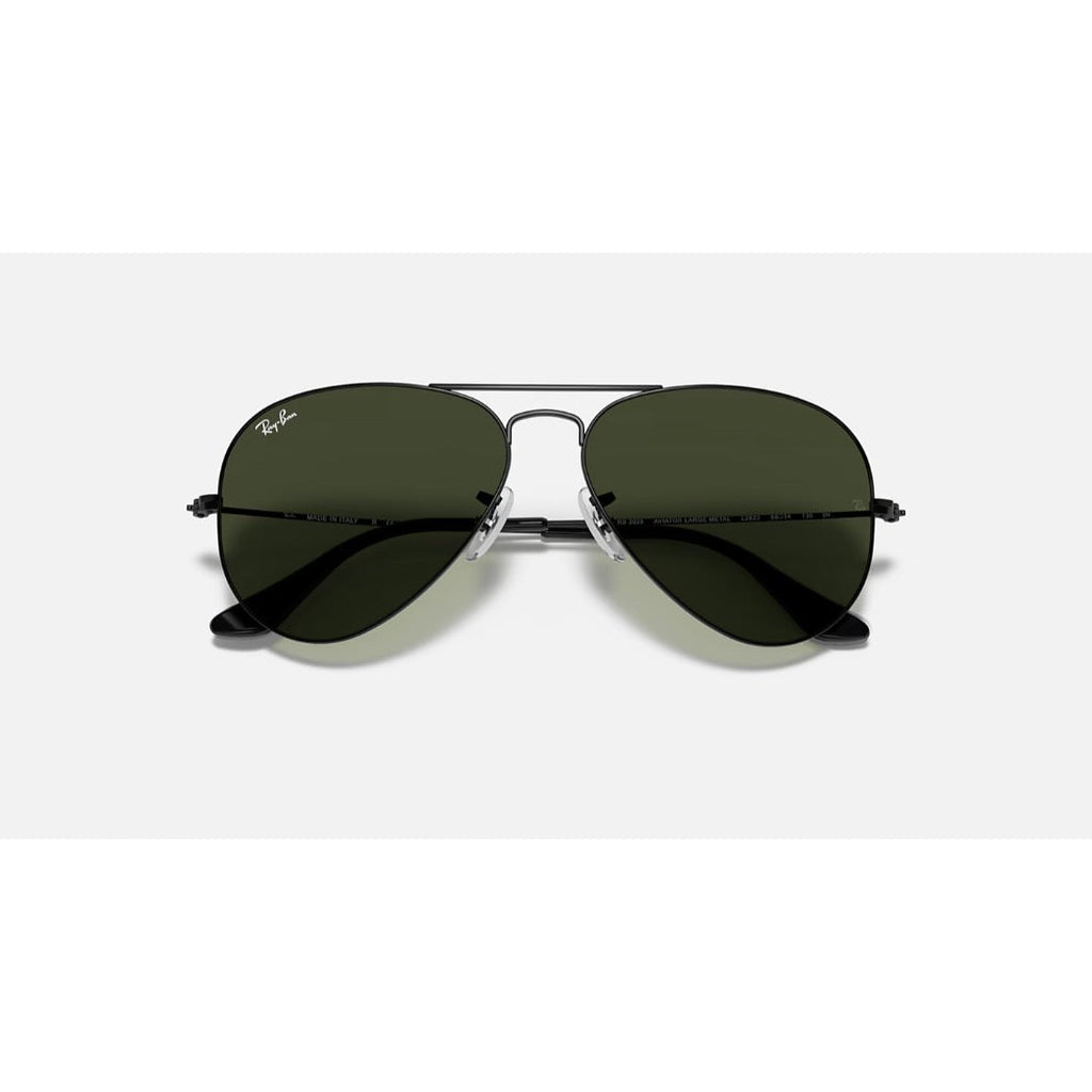RAYBAN - AVIATOR | Black w/ Green