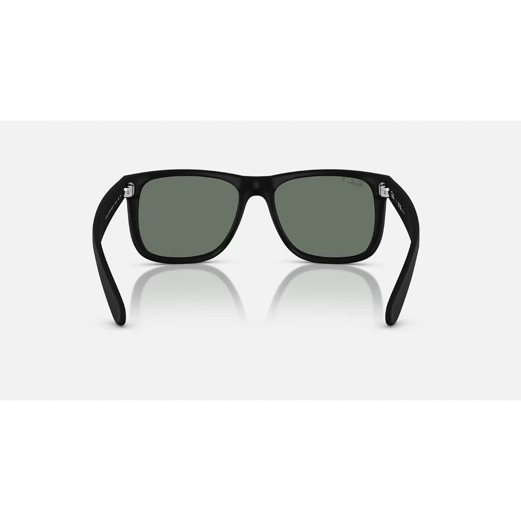 RAYBAN - JUSTIN | Black Rubber w/ Green Polarized