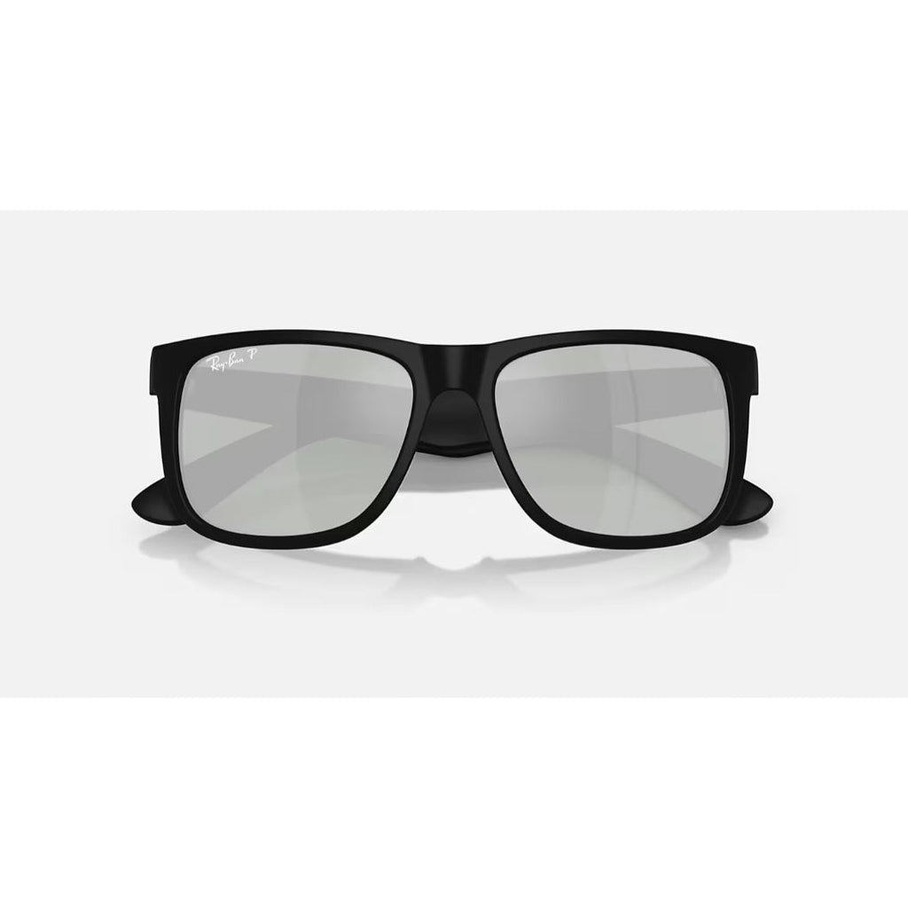 RAYBAN - JUSTIN | Black Rubber w/ Green Polarized