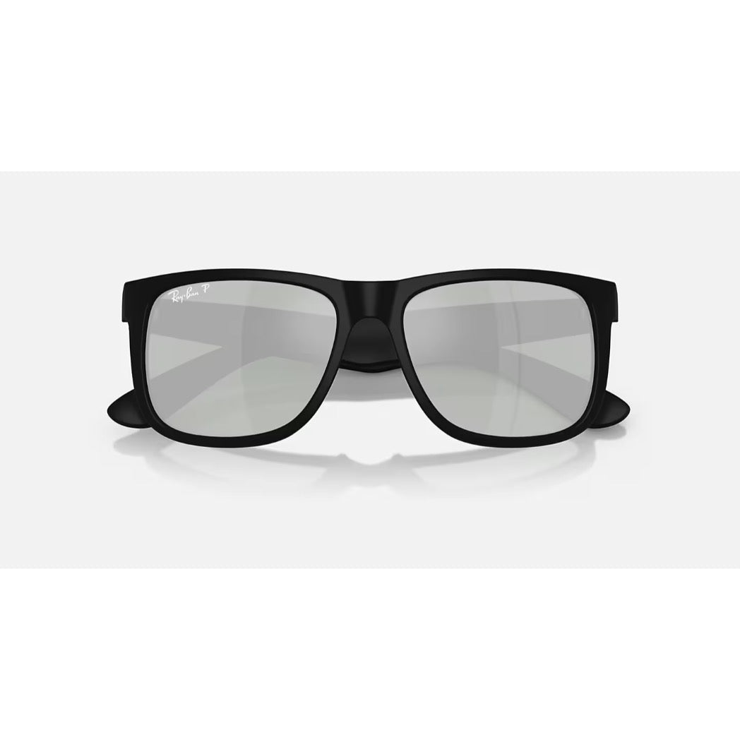 RAYBAN - JUSTIN | Black Rubber w/ Green Polarized