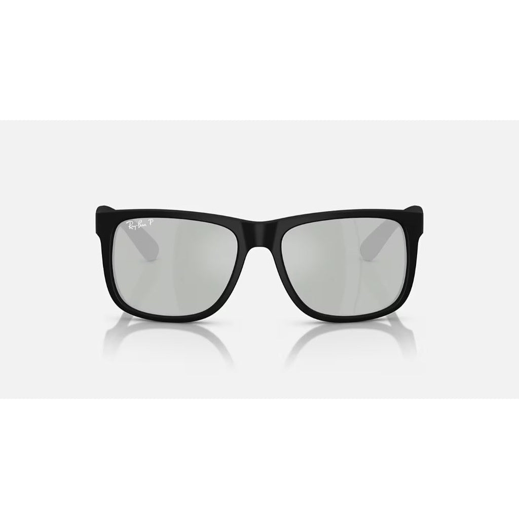 RAYBAN - JUSTIN | Black Rubber w/ Green Polarized