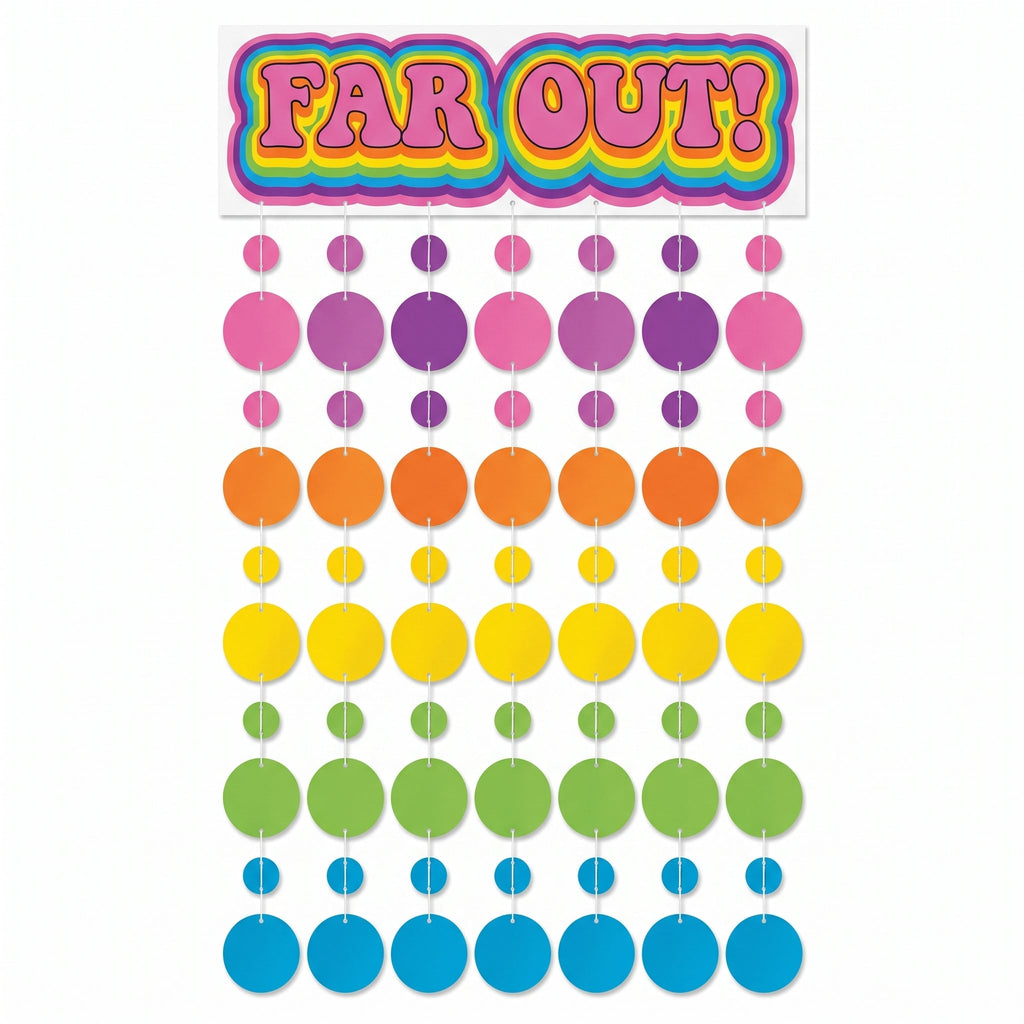 "Far Out" 70s Good Vibes Doorway Curtain