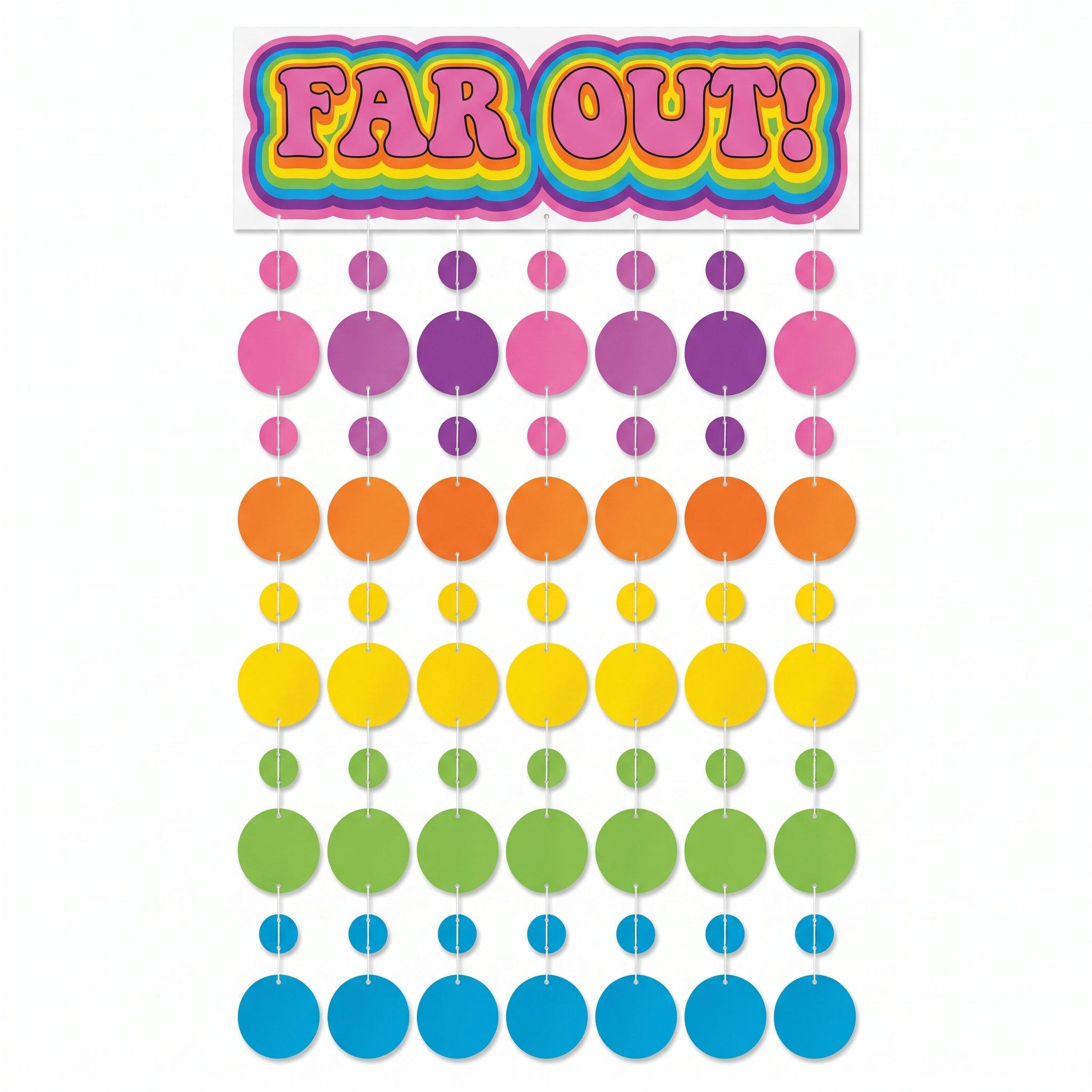 "Far Out" 70s Good Vibes Doorway Curtain