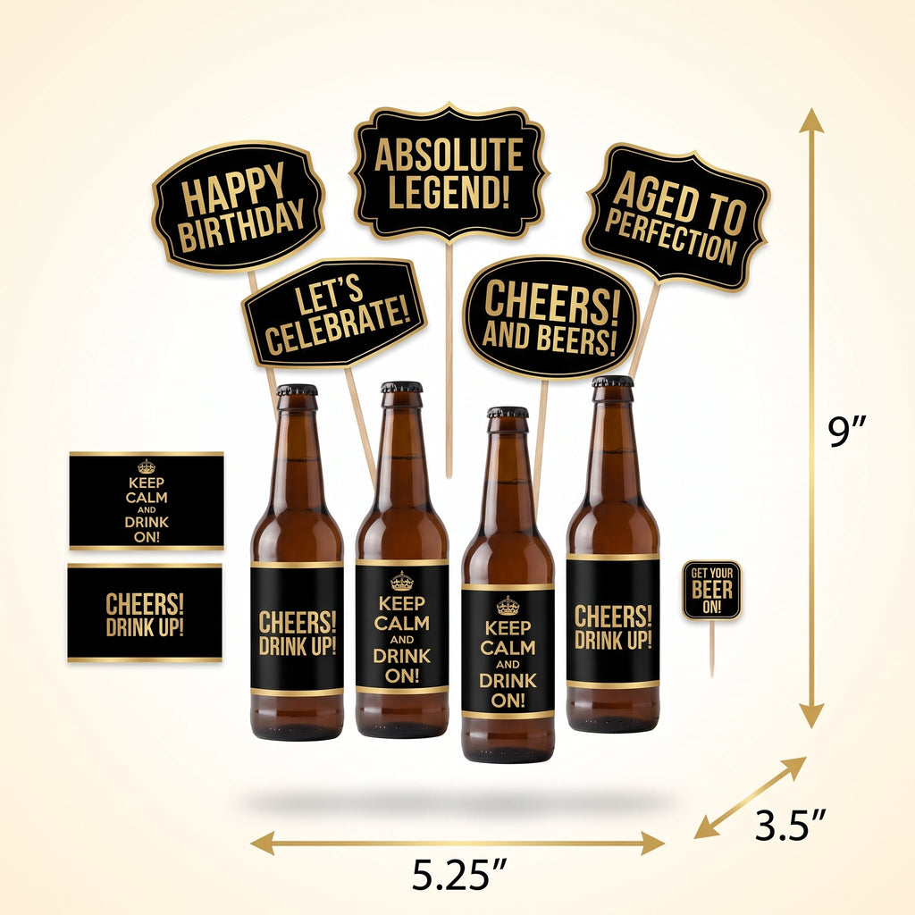 "Better with Age" Beer-Themed Birthday Table Decorating Kit