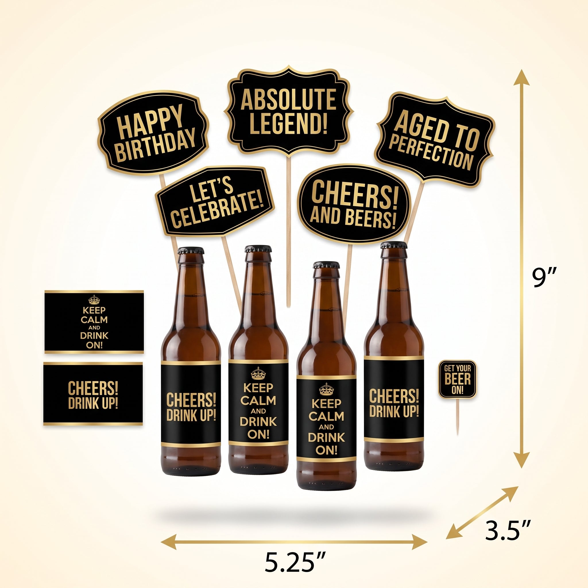 "Better with Age" Beer-Themed Birthday Table Decorating Kit