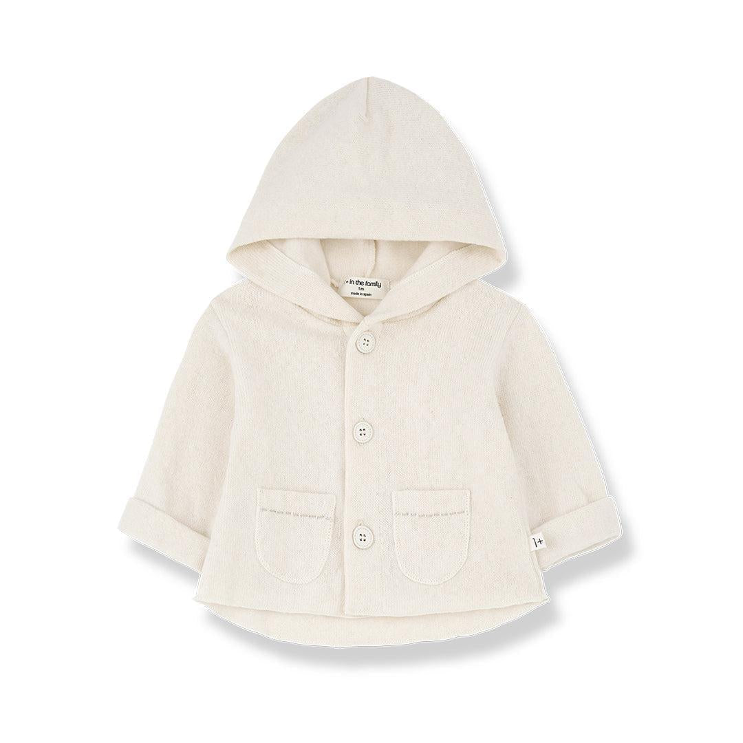 1+ In The Family Fred Recycled Extra Soft Plain Fleece  - Ecru