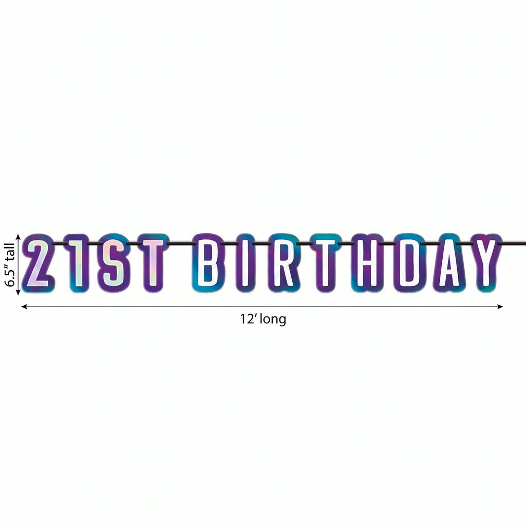"Finally 21" Birthday Letter Banner