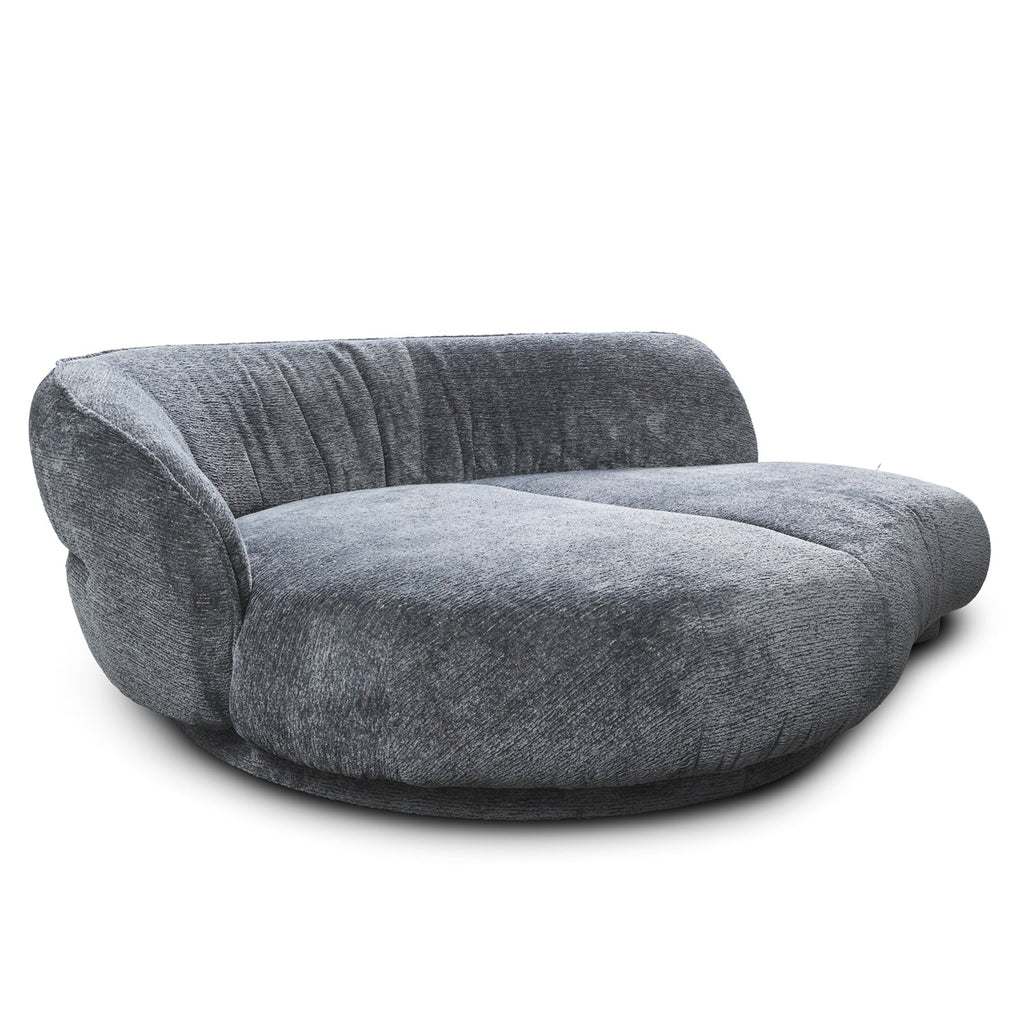 freifrau | marie sofa module round left armrest | fabric agus navy