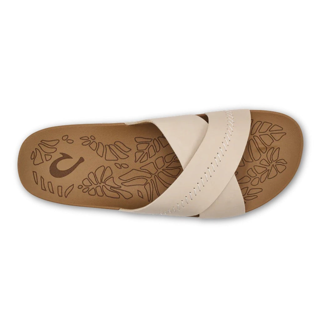 OLUKAI - KIPE'A 'OLU SLIDE (WOMENS) | Puka/Tan