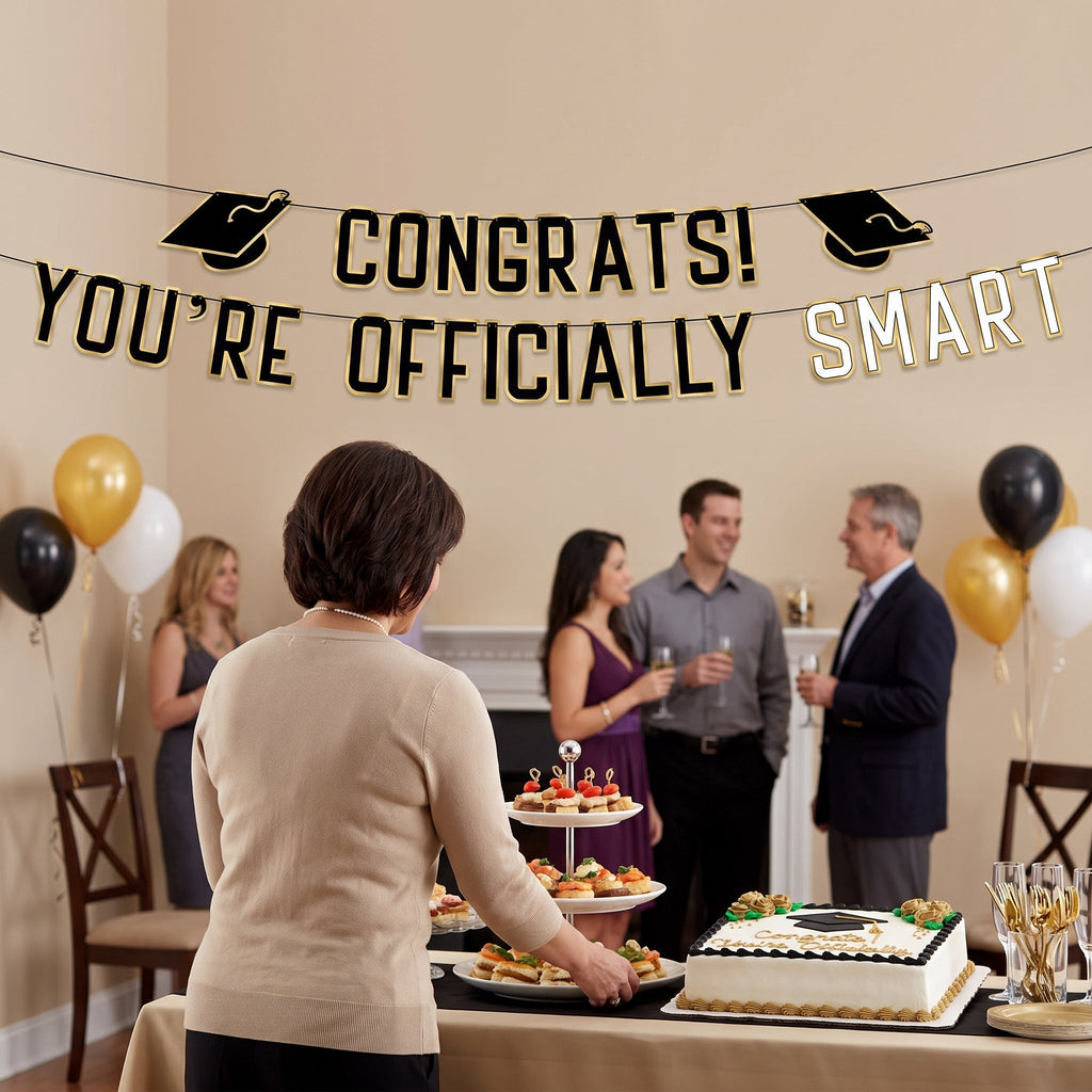 "Congrats! You're Officially Smart" Graduation Banner