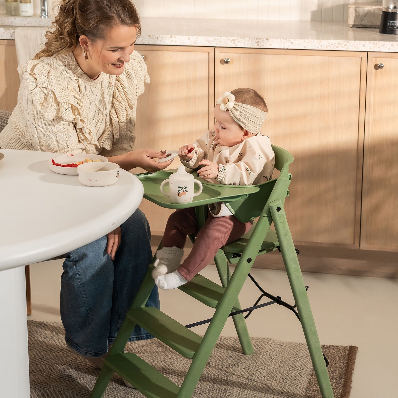 KAOS Klapp Safety Rail & Tray - Mineral Green