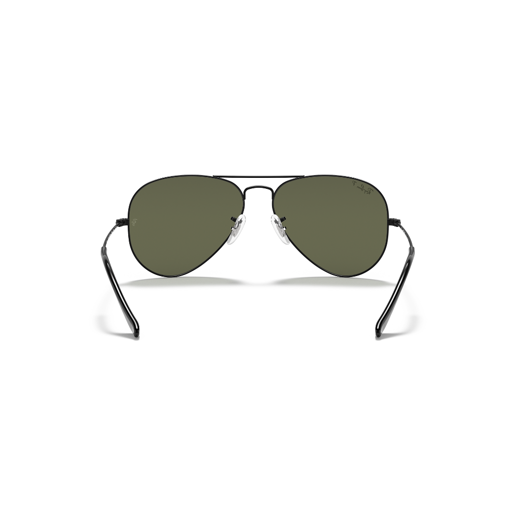 RAYBAN - AVIATOR | Black w/ Green Polarized