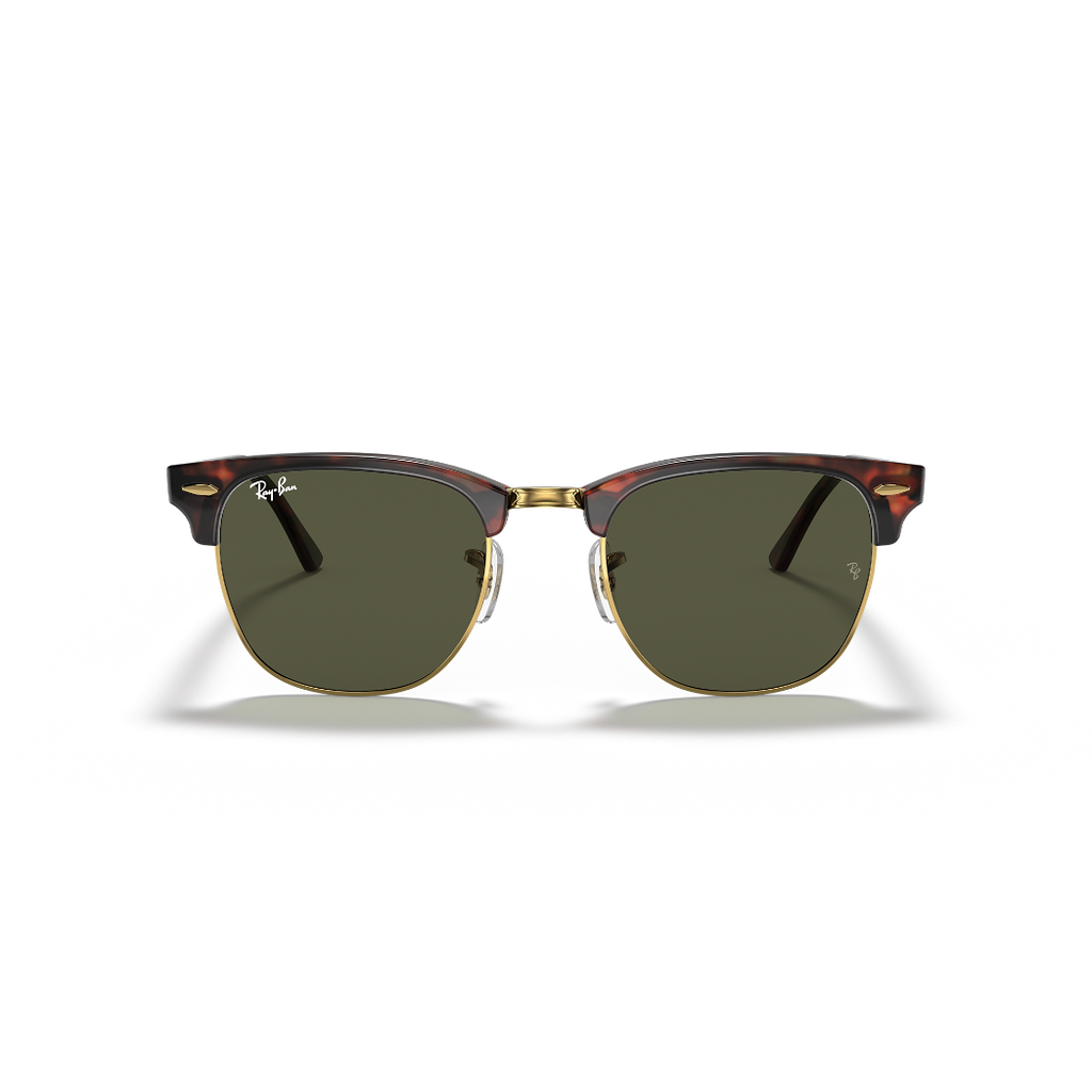RAYBAN - CLUBMASTER | Tortoise Arista w/ Green