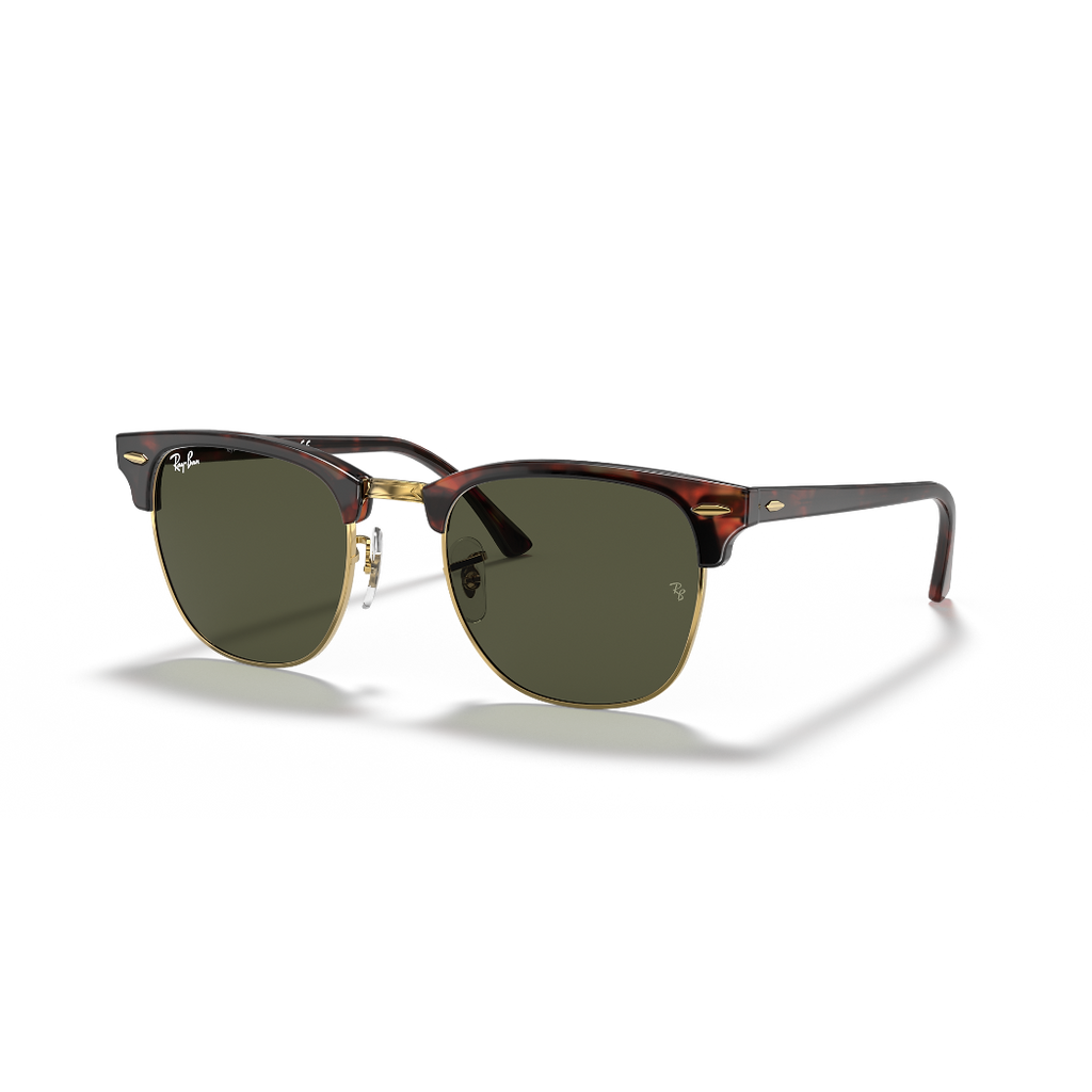 RAYBAN - CLUBMASTER | Tortoise Arista w/ Green