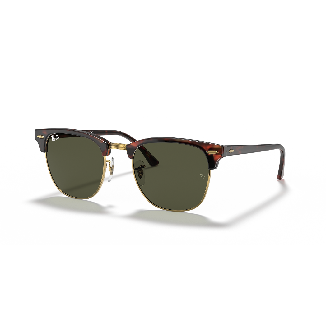 RAYBAN - CLUBMASTER | Tortoise Arista w/ Green