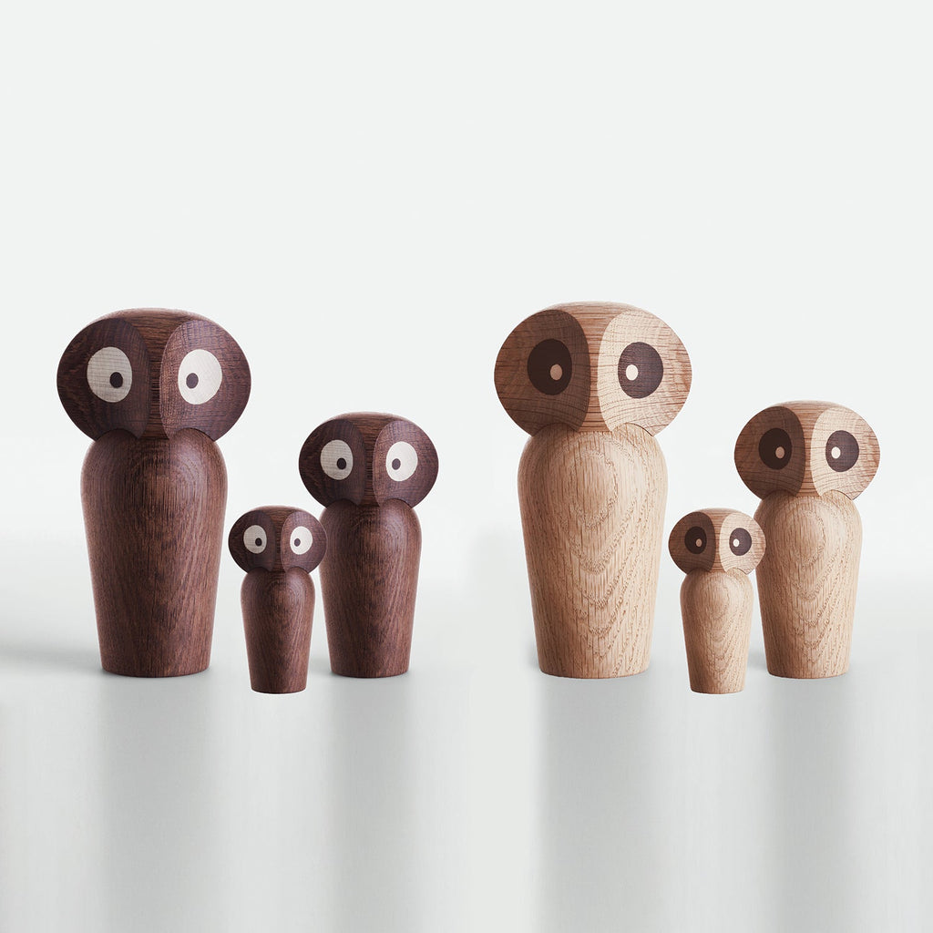 architectmade | wooden owl | mini smoked oak
