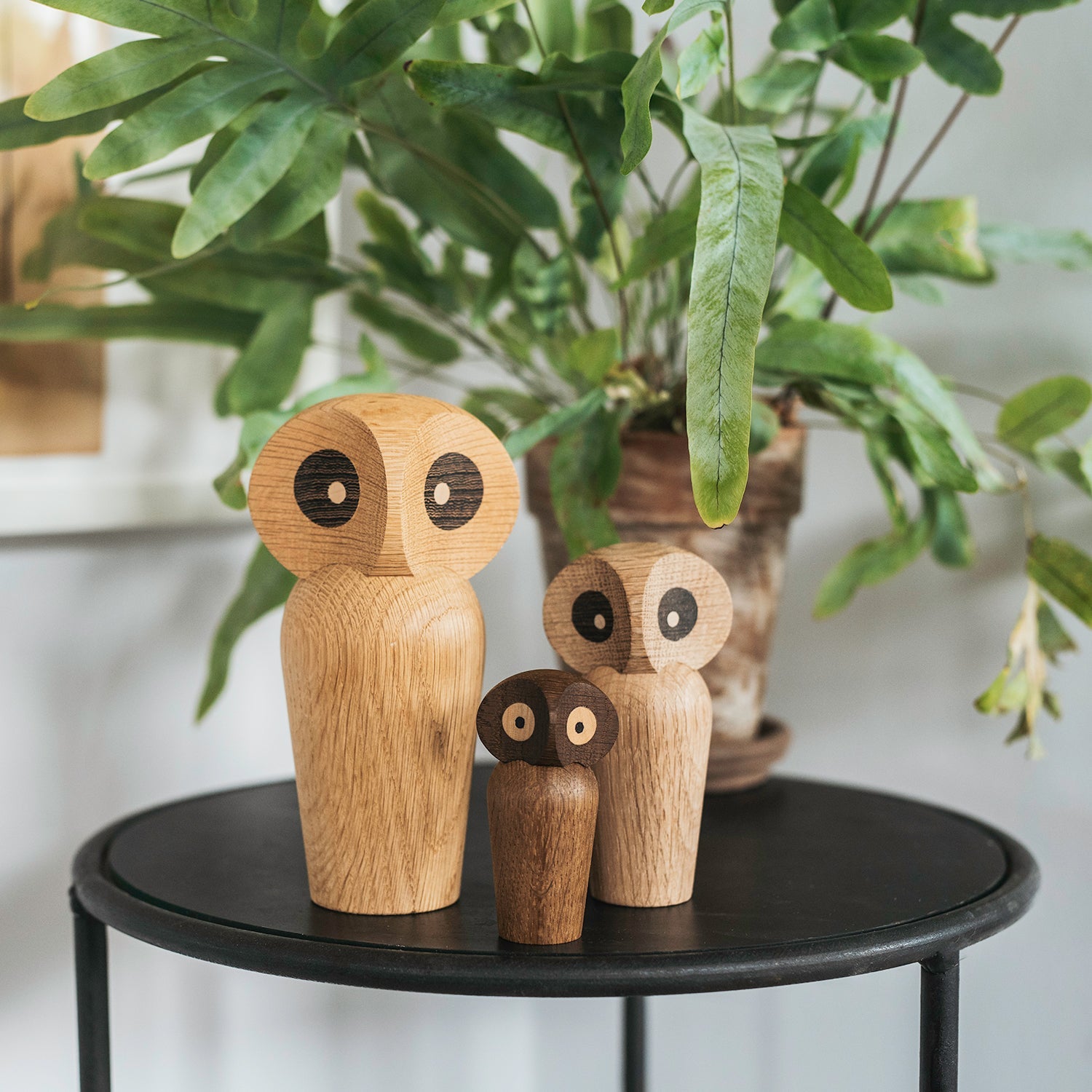 architectmade | wooden owl | mini smoked oak