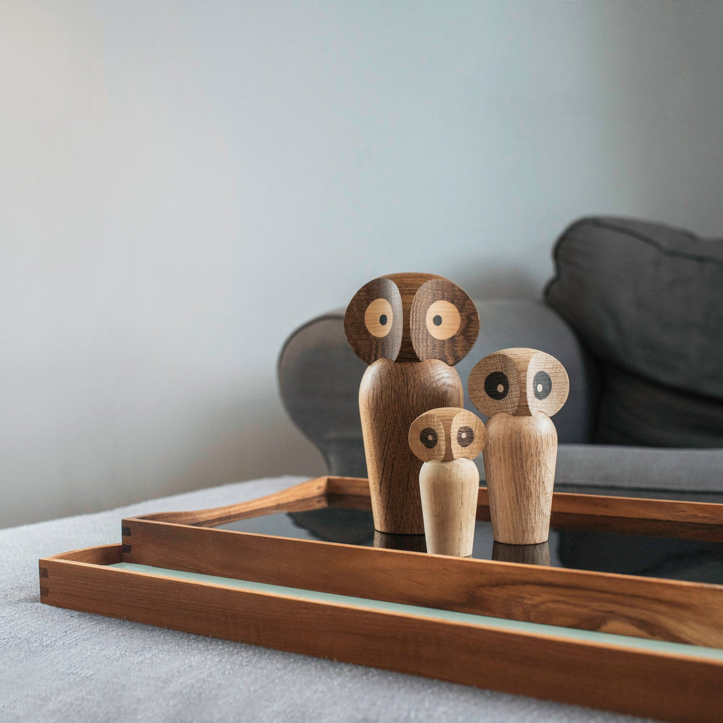 architectmade | wooden owl | large smoked oak