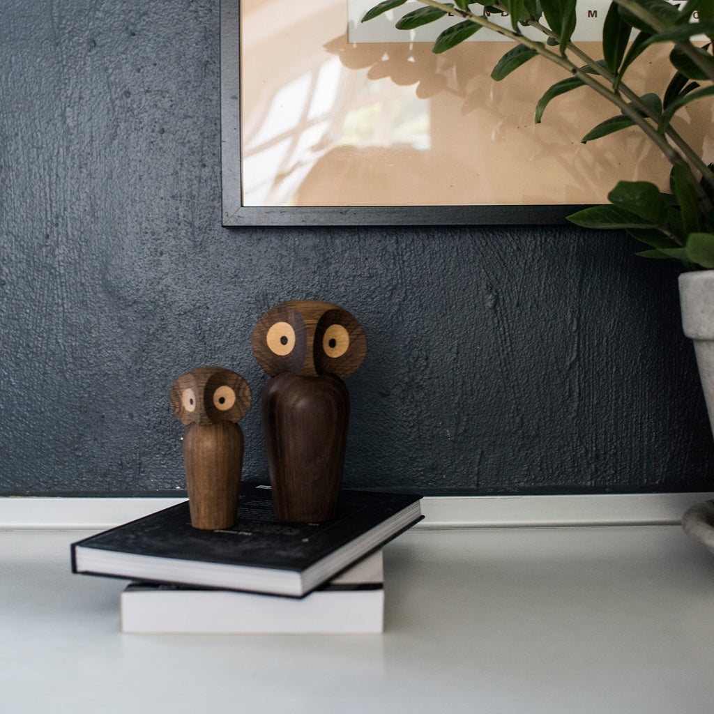 architectmade | wooden owl | mini smoked oak