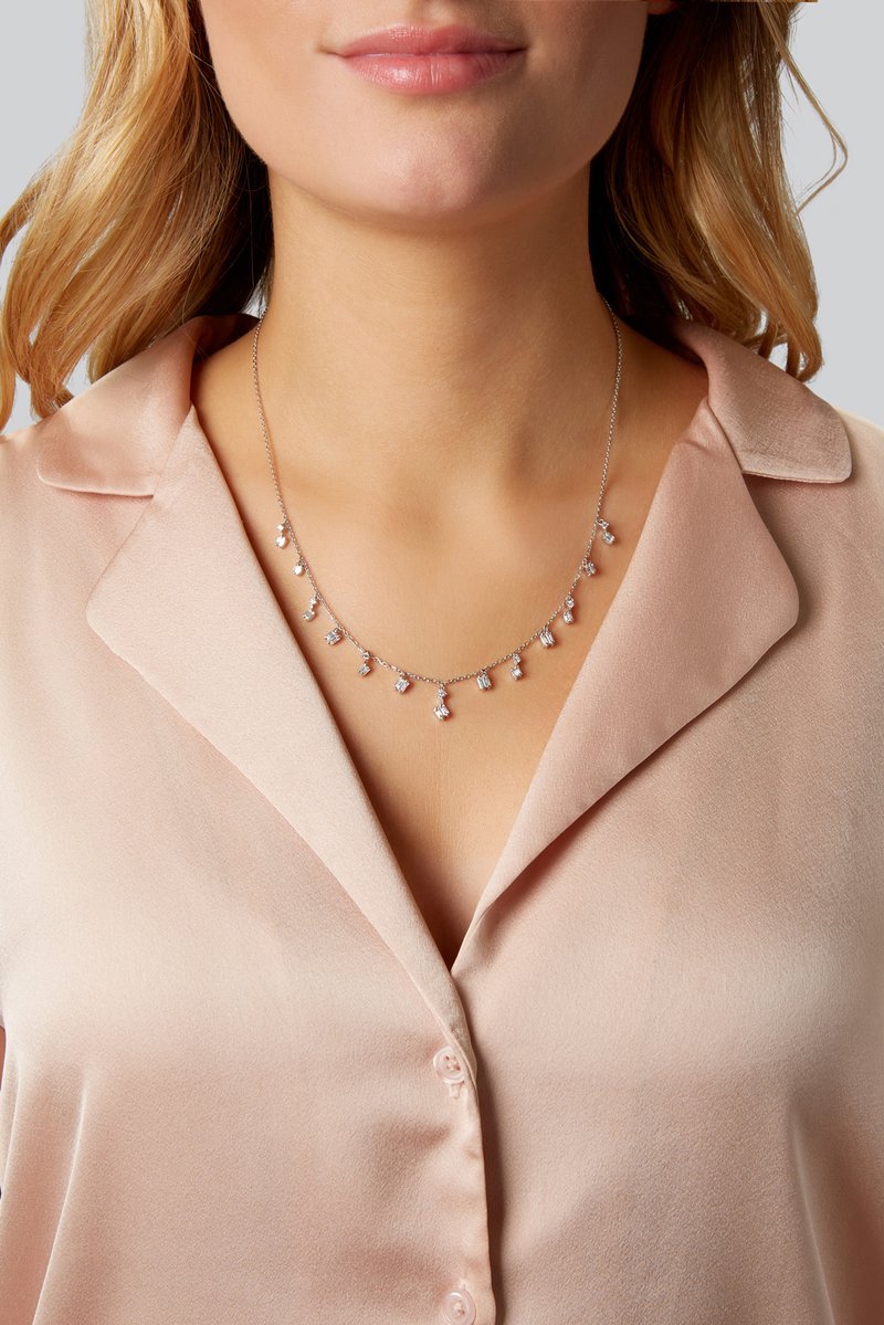 Cascade White Diamond Necklace