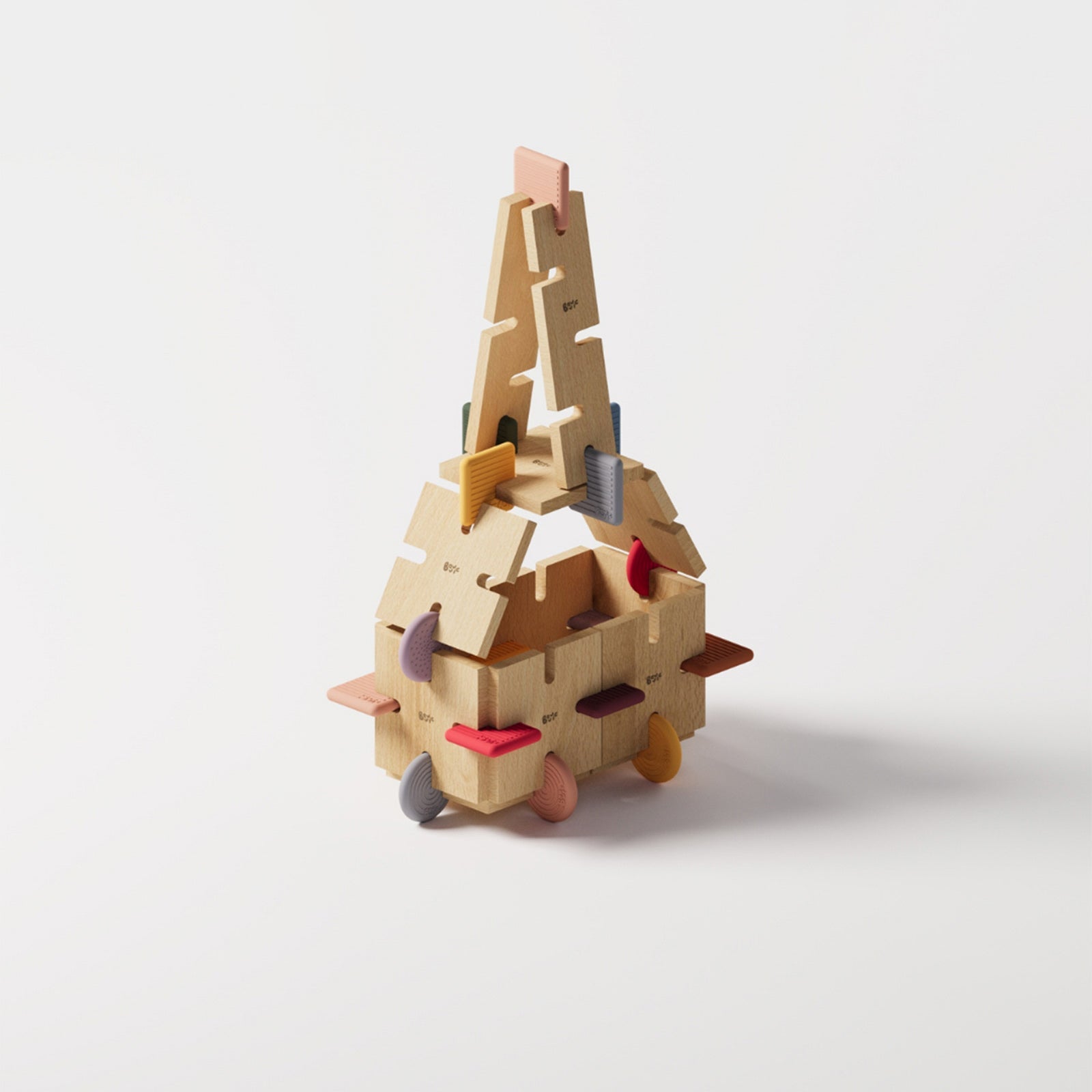 Bavvic Wooden Builder Set 48 pieces