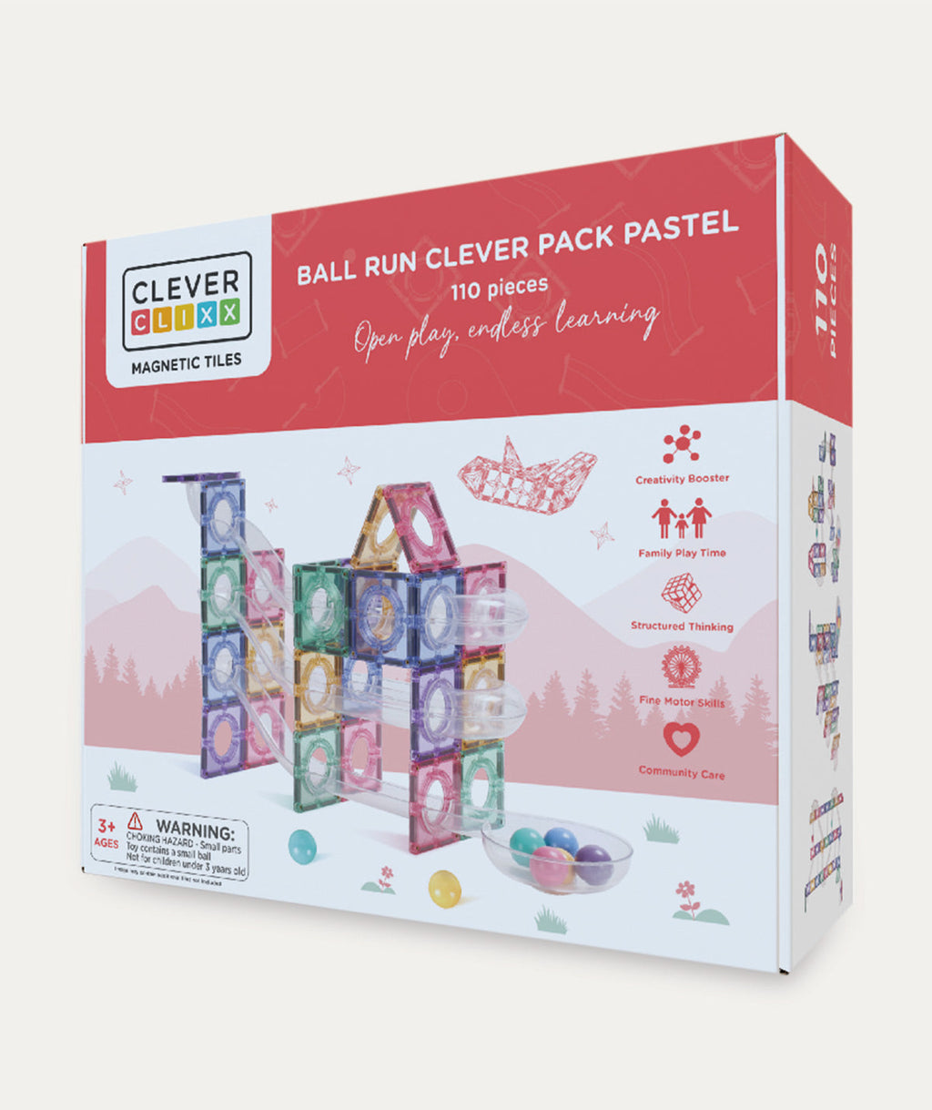 Cleverclixx Ball Run Clever Pack Pastel 110 Pieces