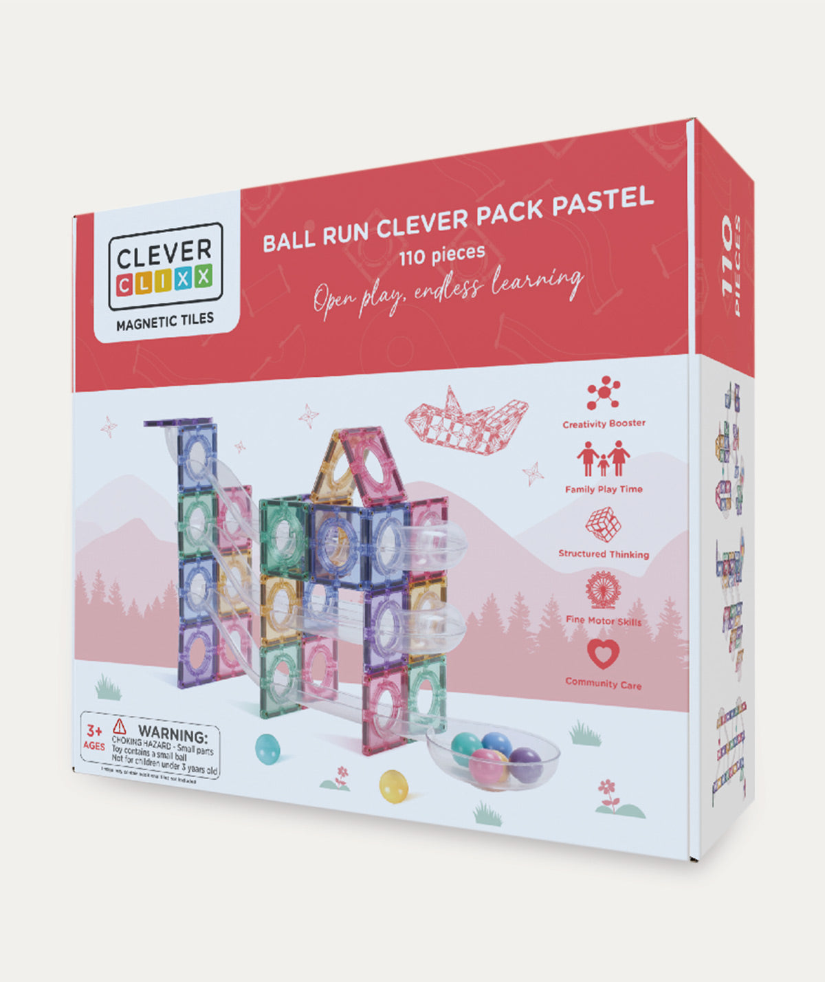 Cleverclixx Ball Run Clever Pack Pastel 110 Pieces