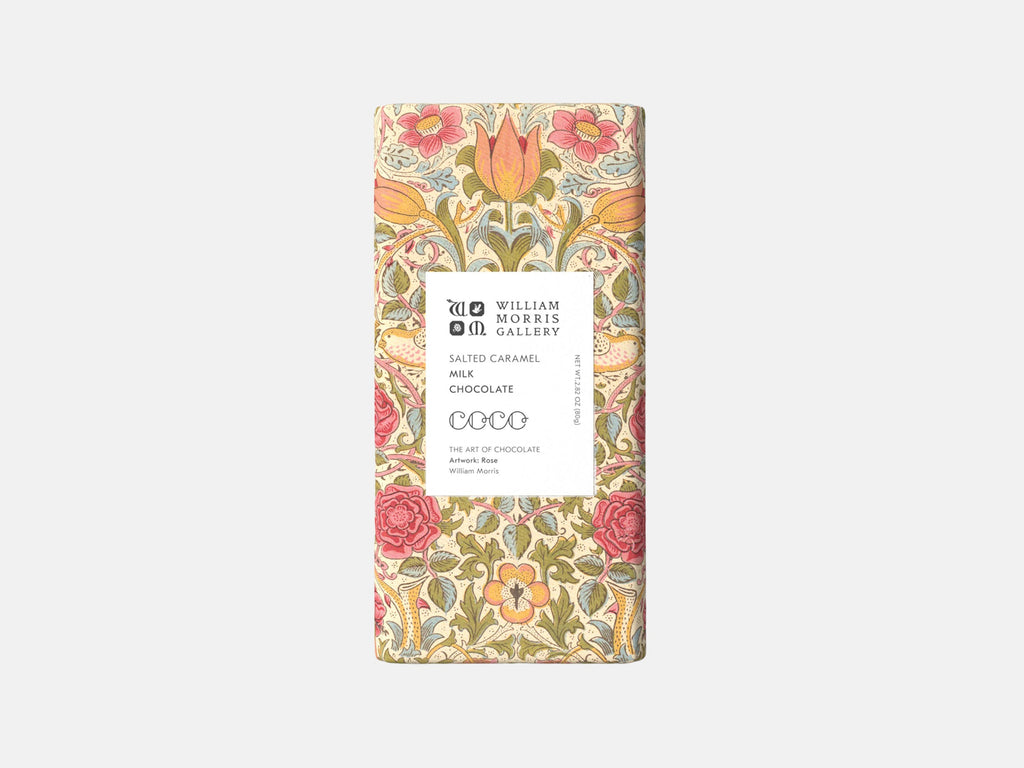 COCO Chocolatier Salted Caramel Milk Chocolate William Morris Limited Edition