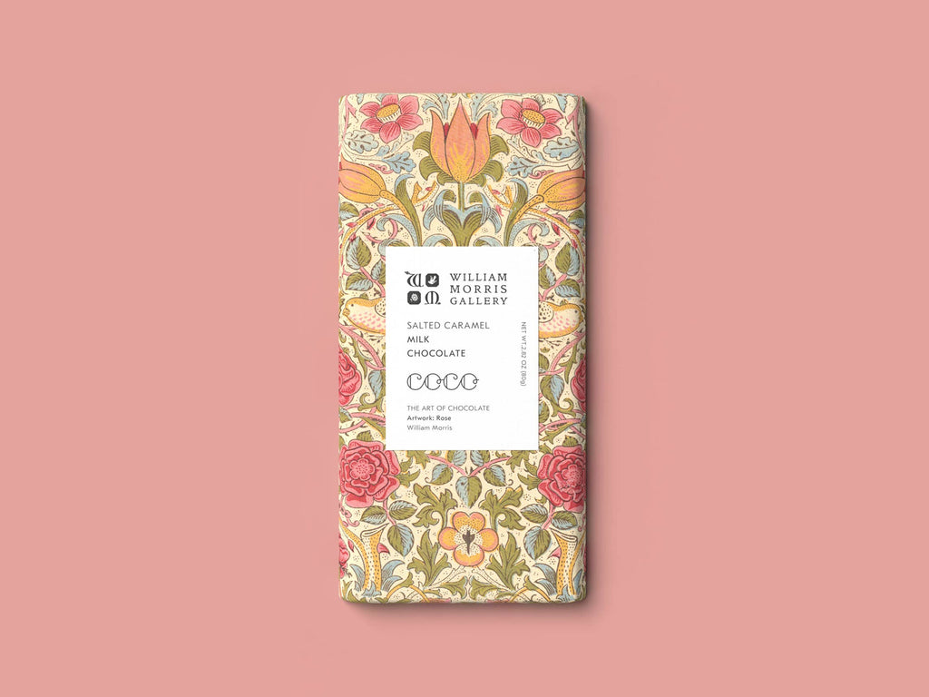 COCO Chocolatier Salted Caramel Milk Chocolate William Morris Limited Edition