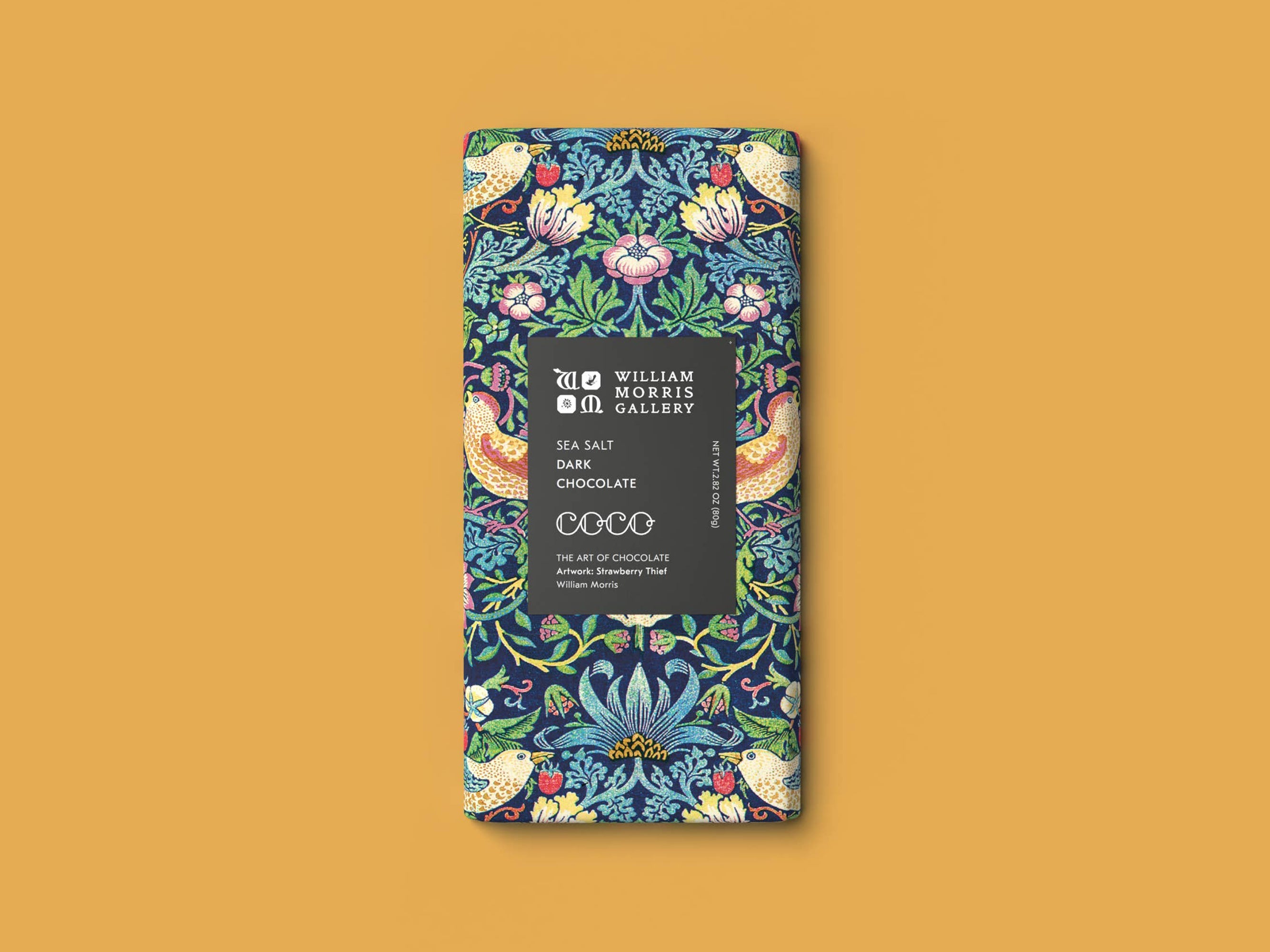 COCO Chocolatier Sea Salt Dark Chocolate William Morris Limited Edition