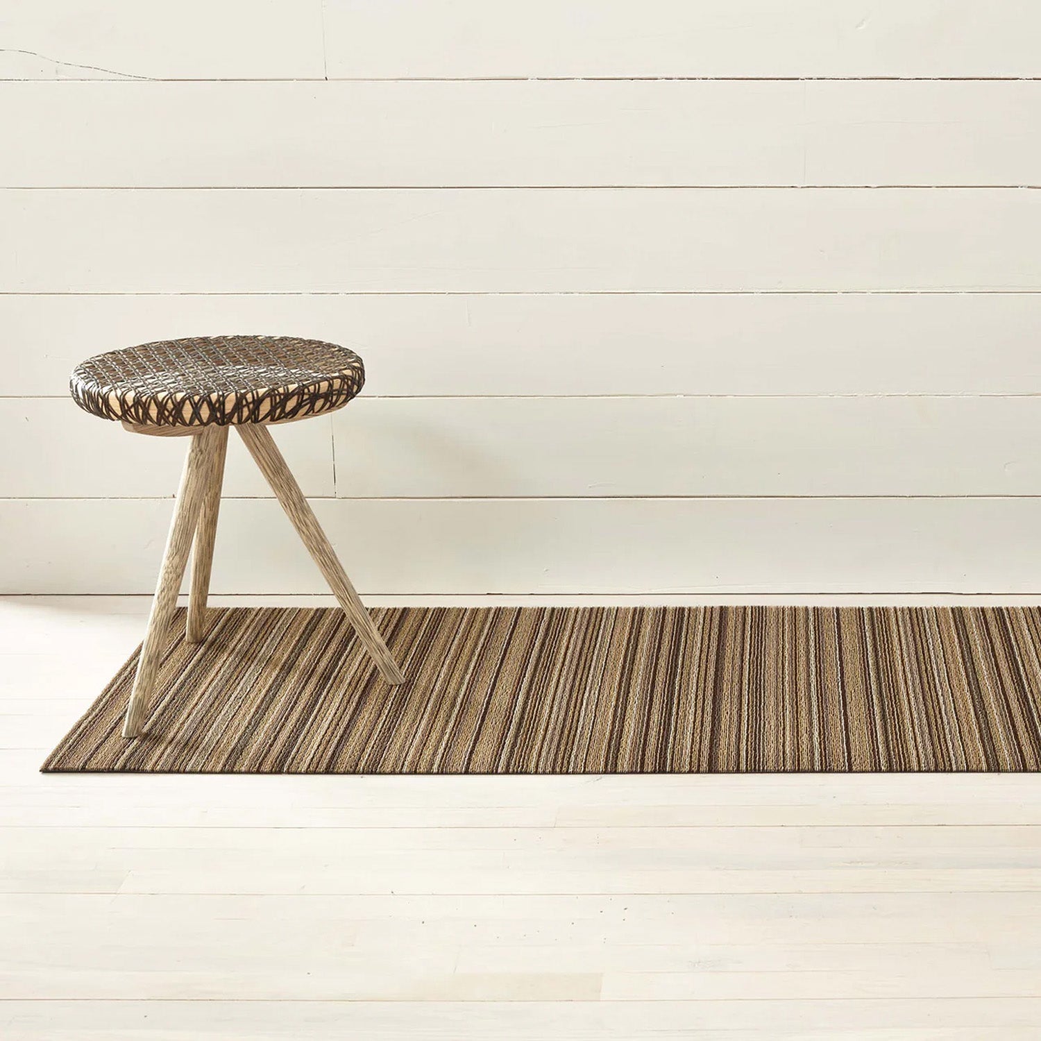 chilewich | shag runner mat 61x183cm (24x72") | skinny stripe mushroom