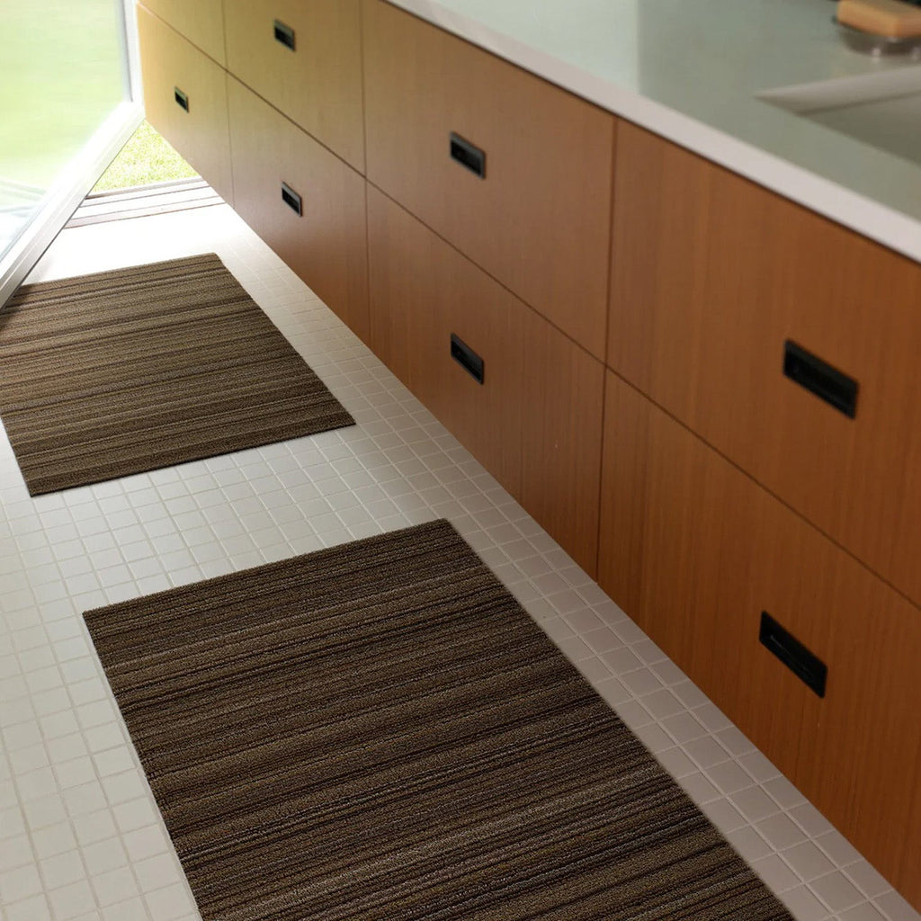 chilewich | shag runner mat 61x183cm (24x72") | skinny stripe mushroom