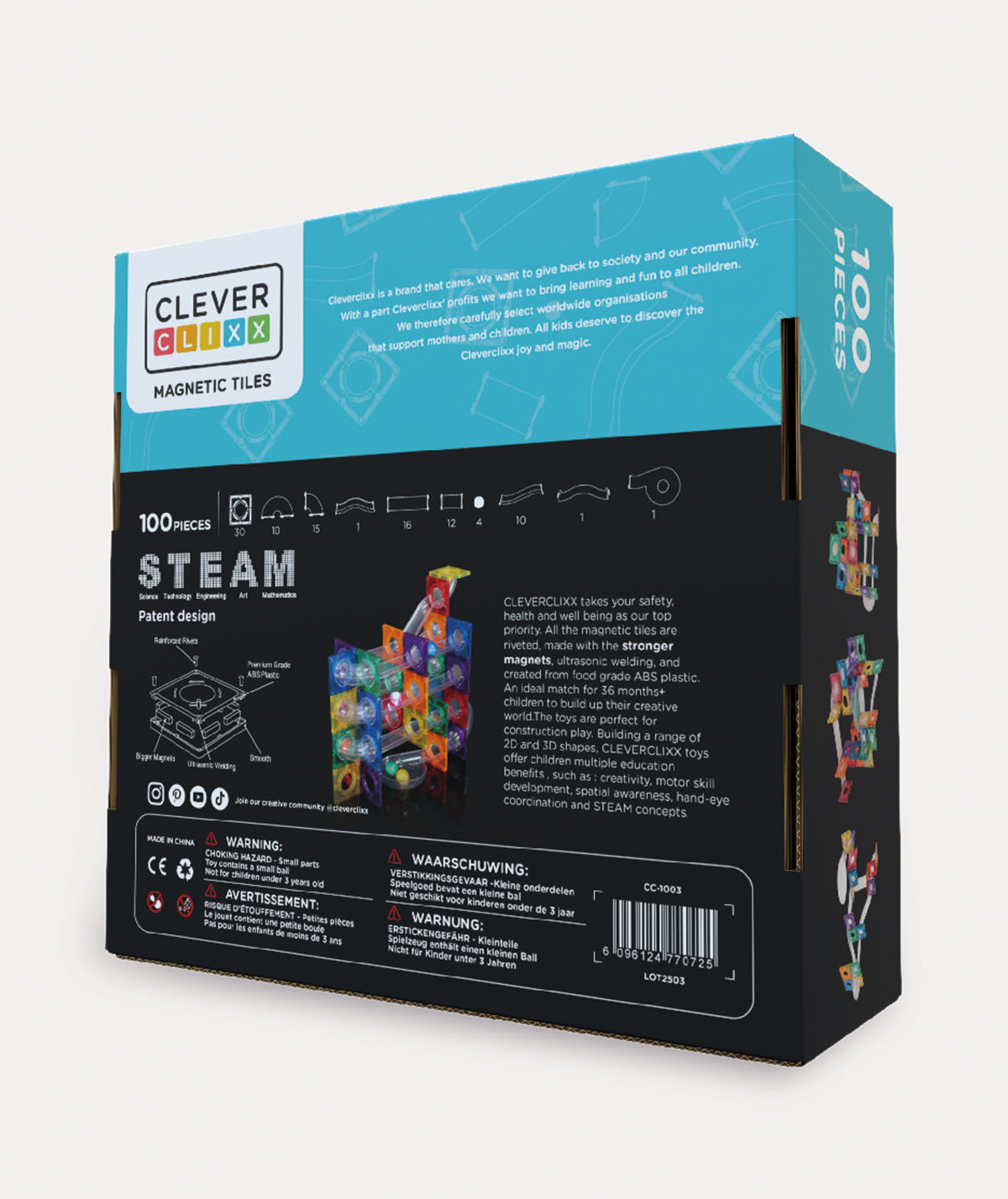 Cleverclixx Ball Run Dazzling Lights Pack Intense 100 Pieces