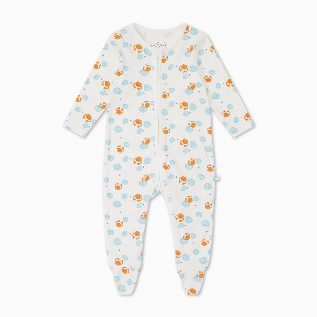 Crab & Shell Clever Zip Sleepsuit