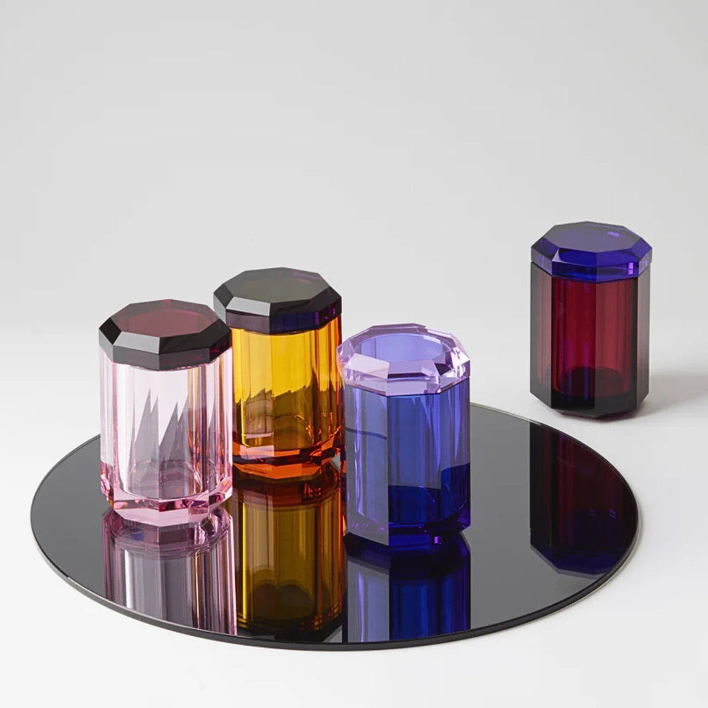decor walther | KRISTALL collection | multi purpose box with lid | bi colour capri blue-violet