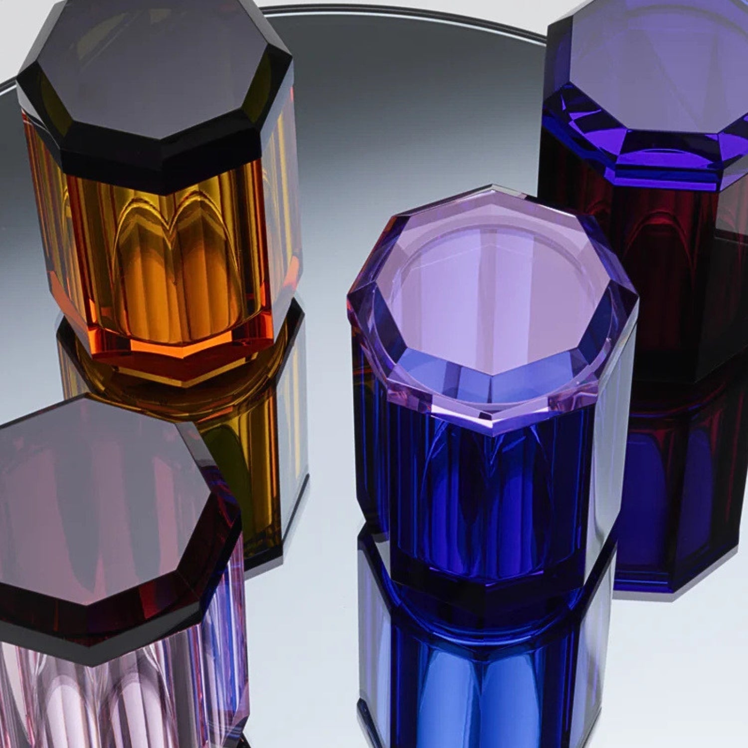 decor walther | KRISTALL collection | multi purpose box with lid | bi colour capri blue-violet