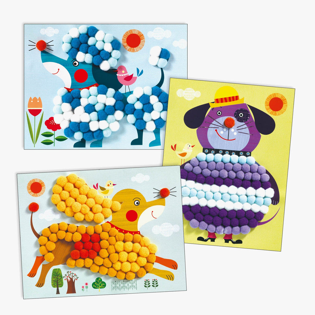 Djeco PomPom Puppies Collage Kit