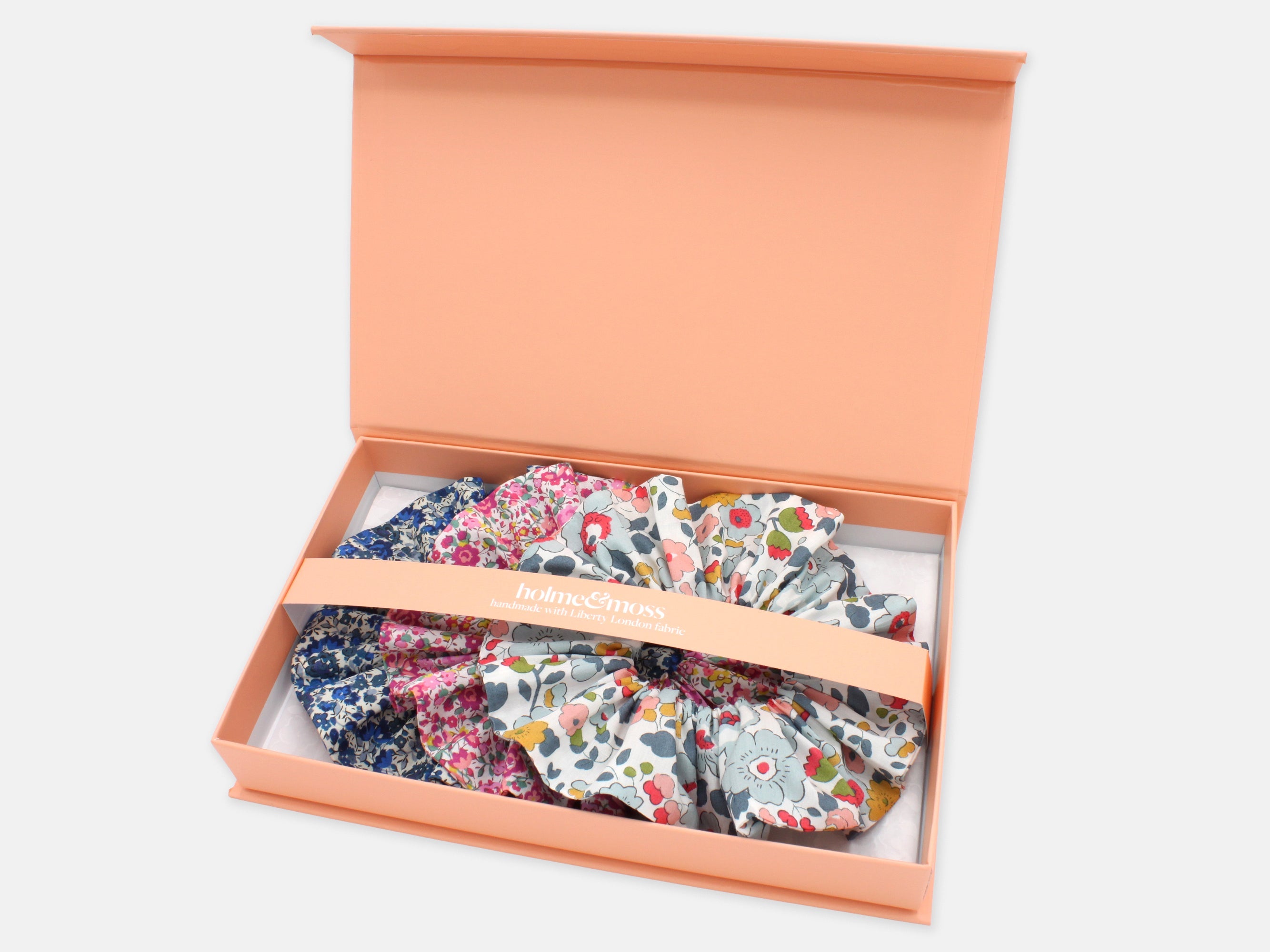 Scrunchie Gift Box, Liberty Print Ditsy Florals Collection, Set of Three