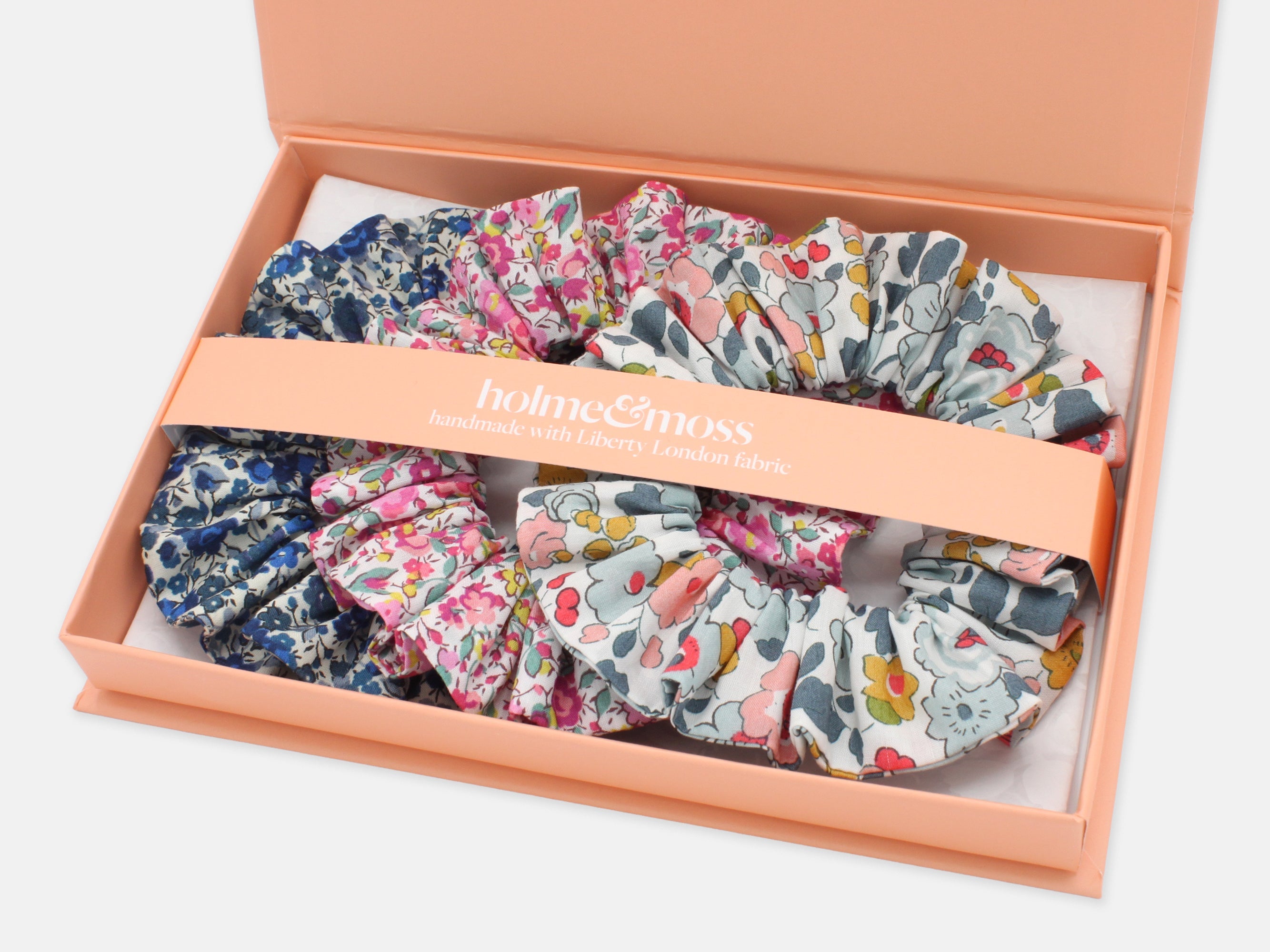 Scrunchie Gift Box, Liberty Print Ditsy Florals Collection, Set of Three