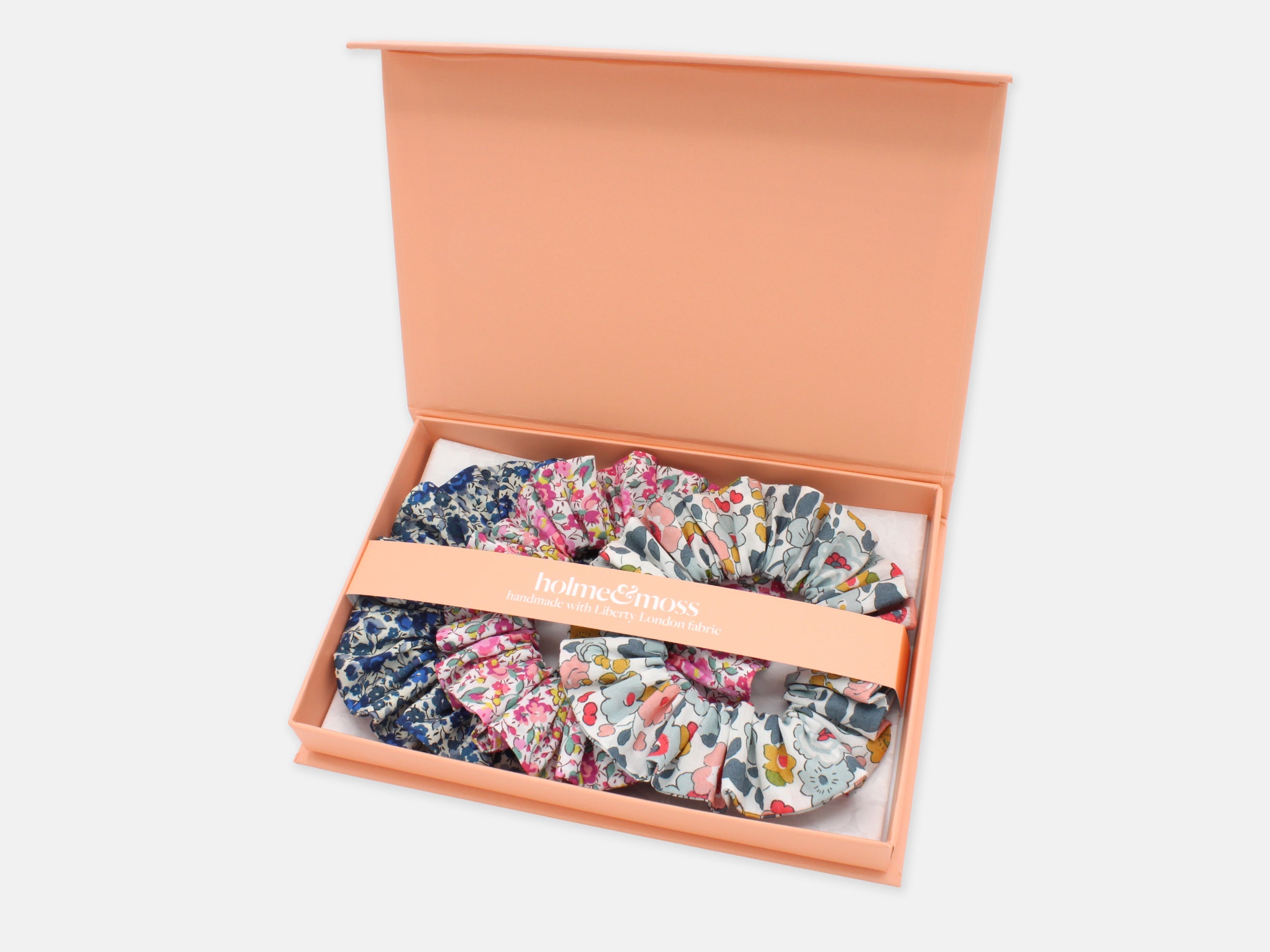 Scrunchie Gift Box, Liberty Print Ditsy Florals Collection, Set of Three