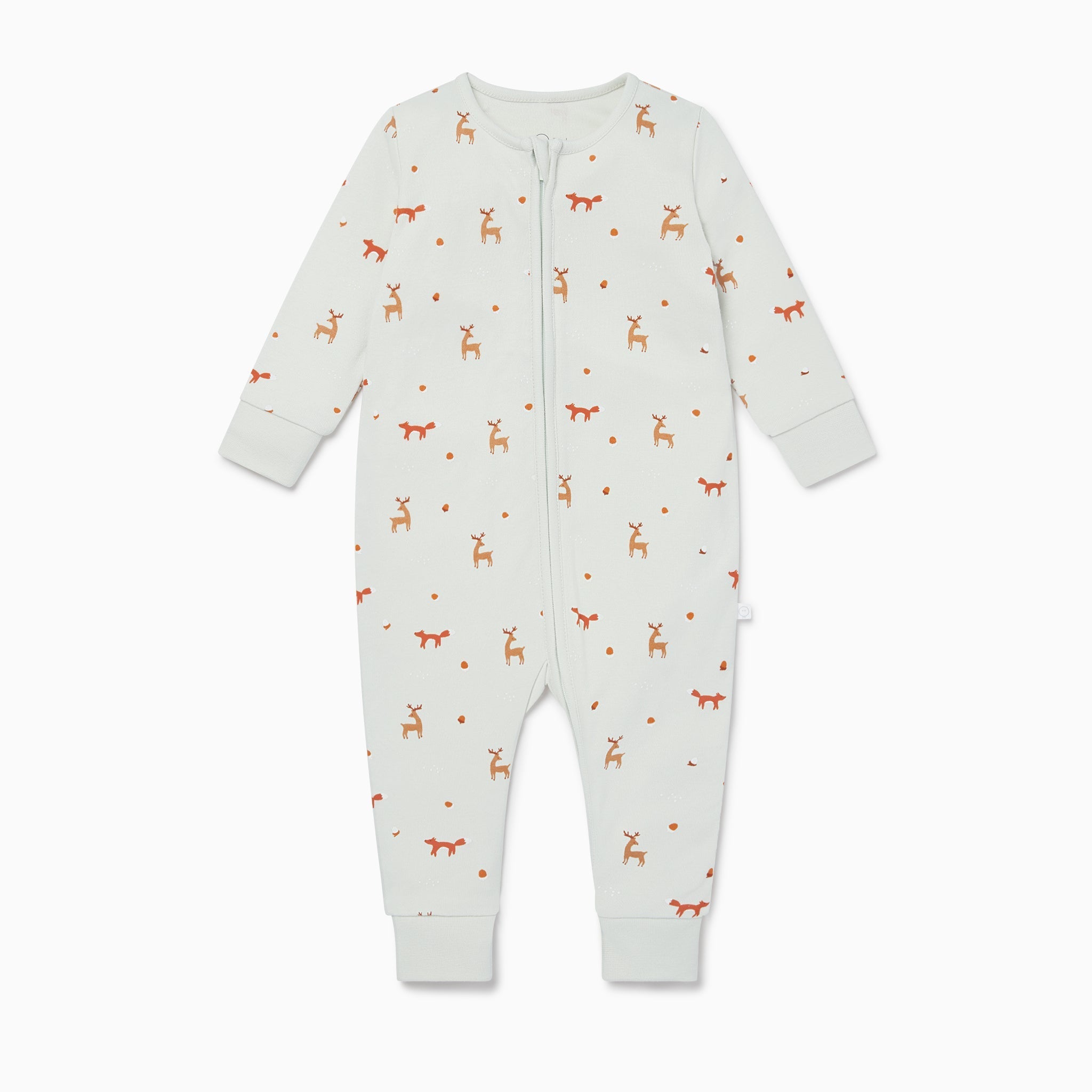Fox Print Clever Zip Sleepsuit
