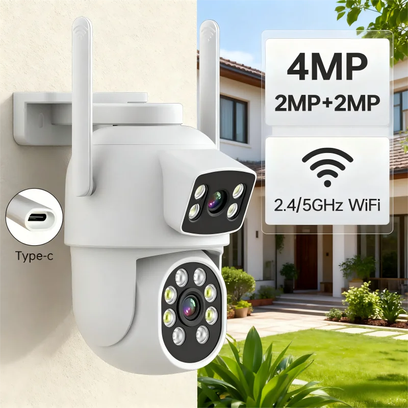 Cheap Wireless Security Cameras Home Built-in Microphone and Speech Two Way Intercom Pan/Tilt Wide Angle View Camera Security