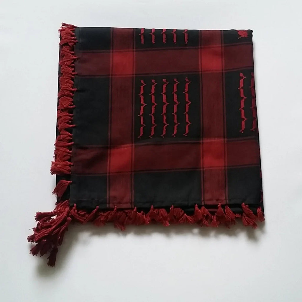 Arab Scarf Shawl Keffiyeh Wrap Shemagh Scarf Mask Cycling Shawl Neck Cover Man Woman Hiking Sunshade Head Wrap