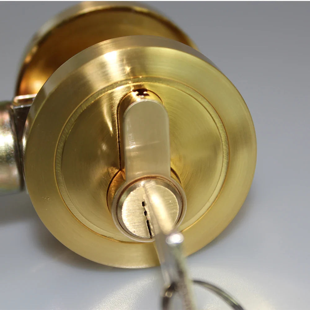 Brighten Gold Invisible Door Dumb Lock Access Door Lock Single Tongue Without Handle Lock