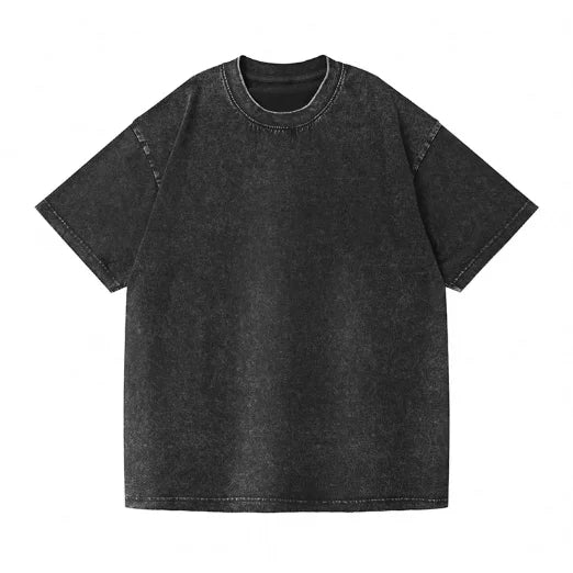 Custom Embroidered 230g Polyester/Cotton Washed Regular Fit T-shirt A3