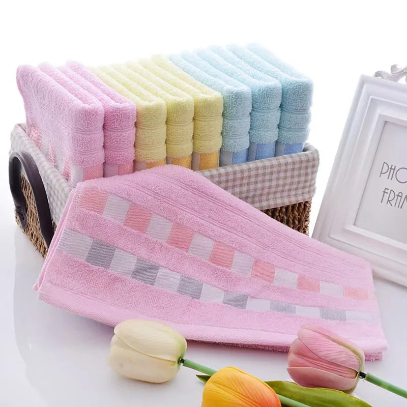 33*73cm Thickened Face Towel Absorbent Pure Hand Wash Hair Shower Double Side Soft Towel Bathroom Family Hotel Towel
