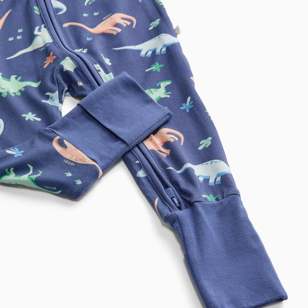 Dinosaur Nights Clever Zip Sleepsuit - Blue