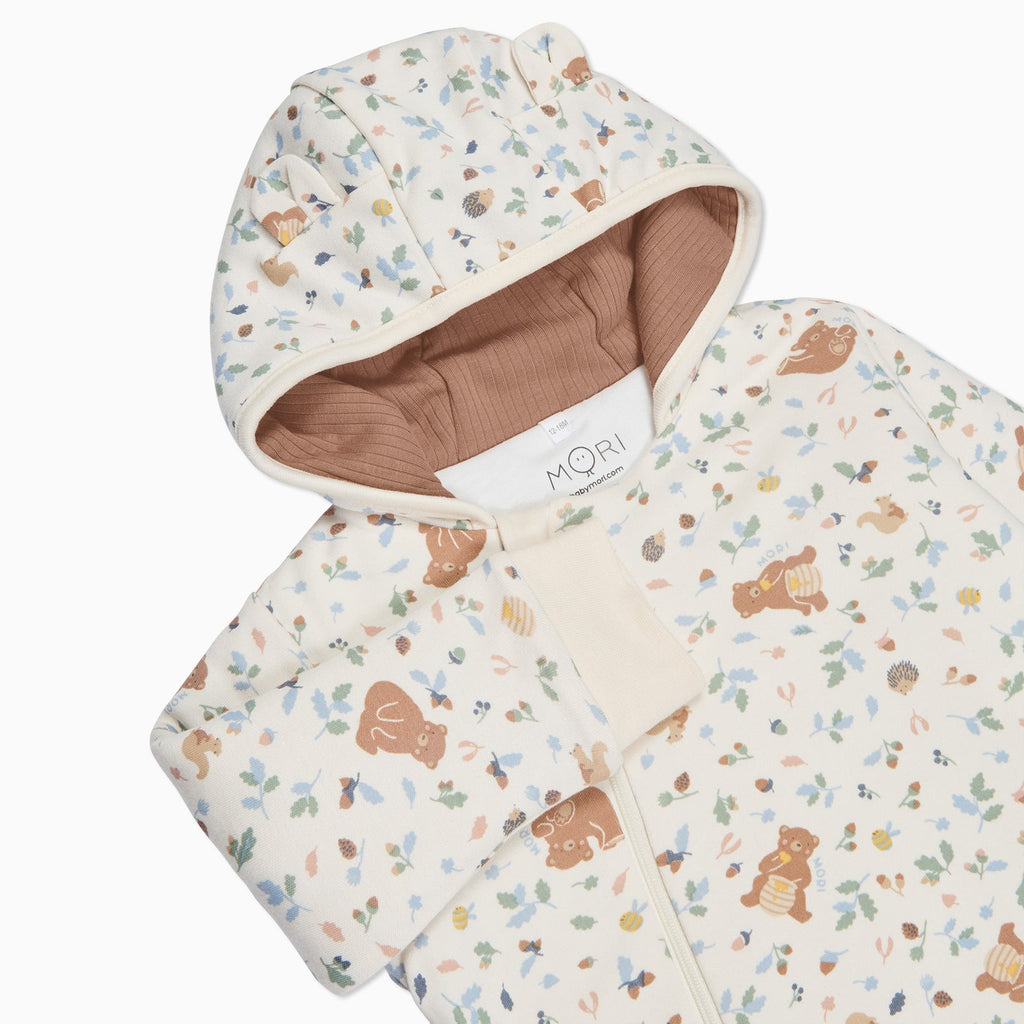 Bear Print Pramsuit