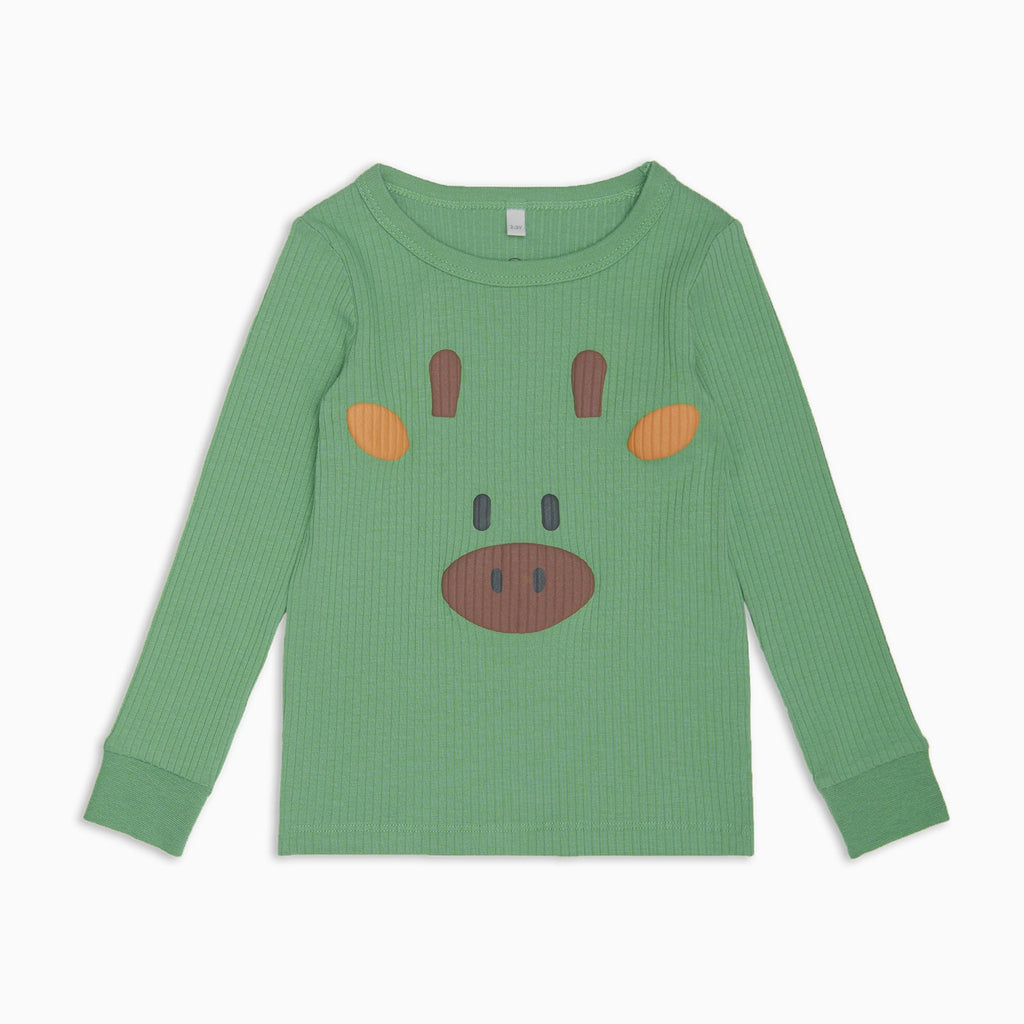 Giraffe Face Ribbed Pyjamas